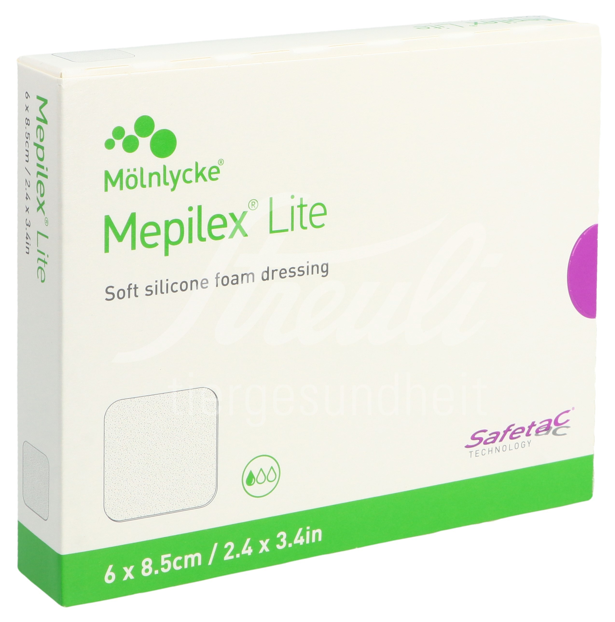 Mepilex Lite Absorptionsverband 6x8.5cm Silikon 5 Stk