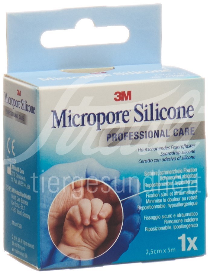 3M Micropore Silicone Rollenpflaster 2.5cmx5m