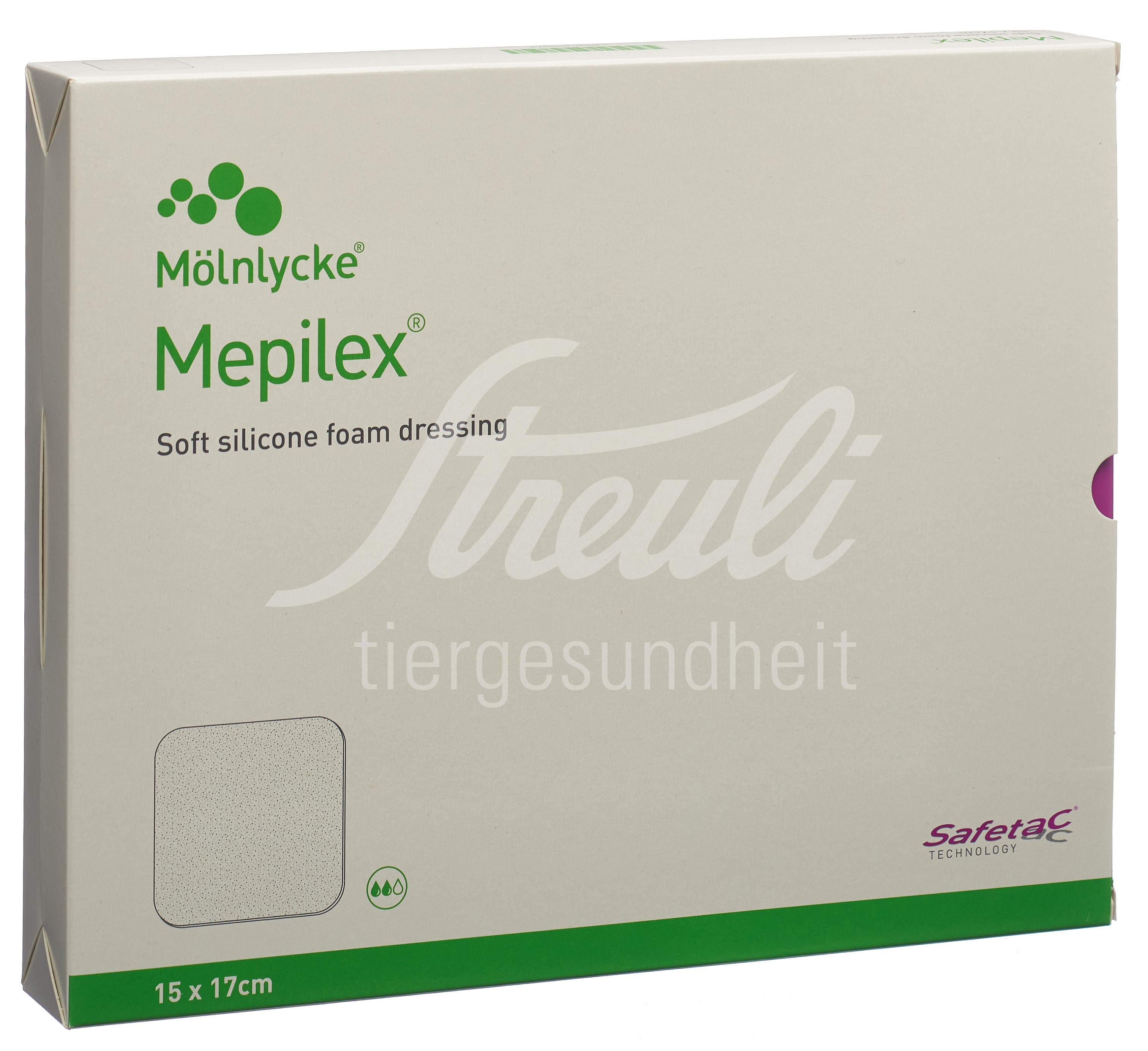 Mepilex Schaumverband Safetac 15x17cm Silikon 5 Stk