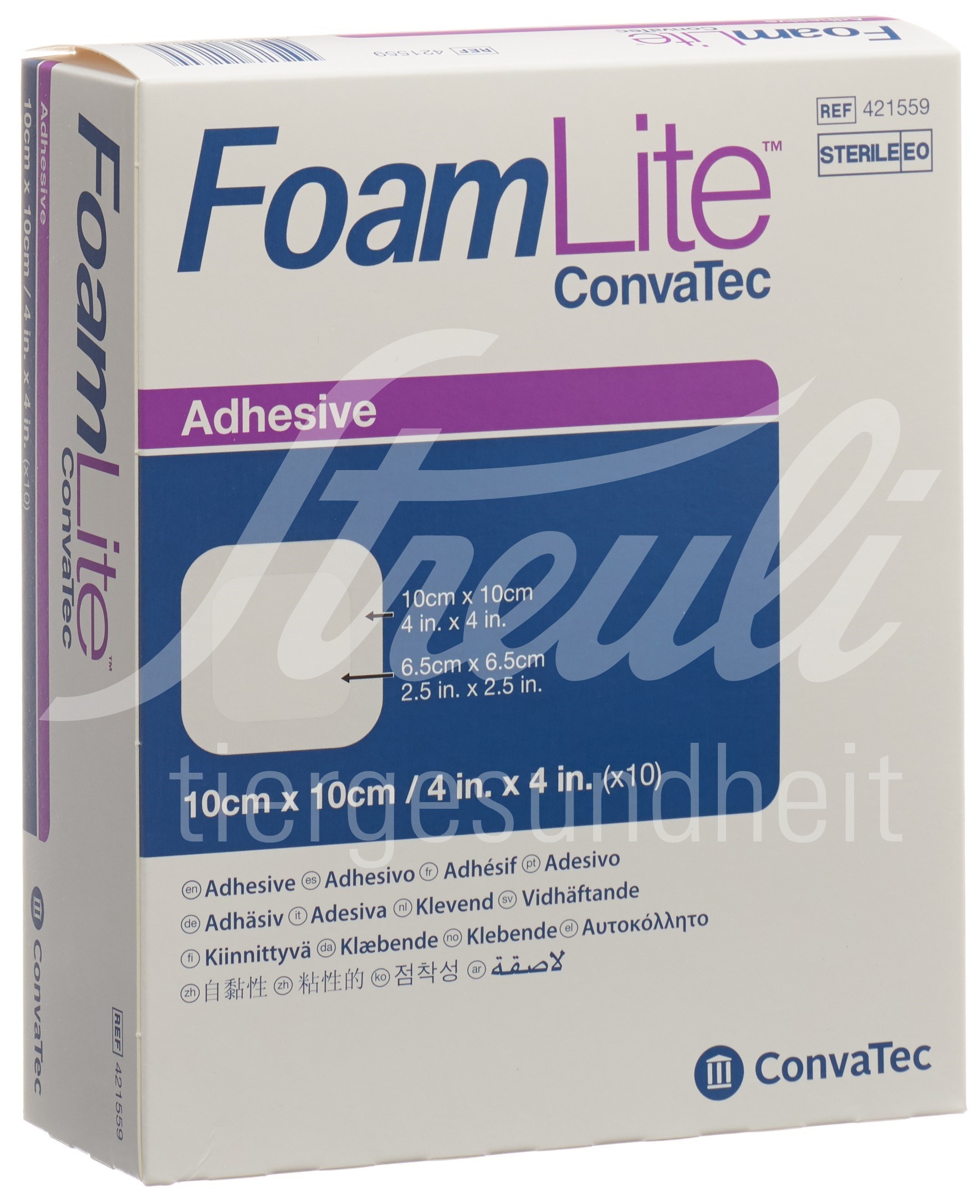 Foam Lite Convatec Silikon-Schaumverband 10x10cm 10 Stk