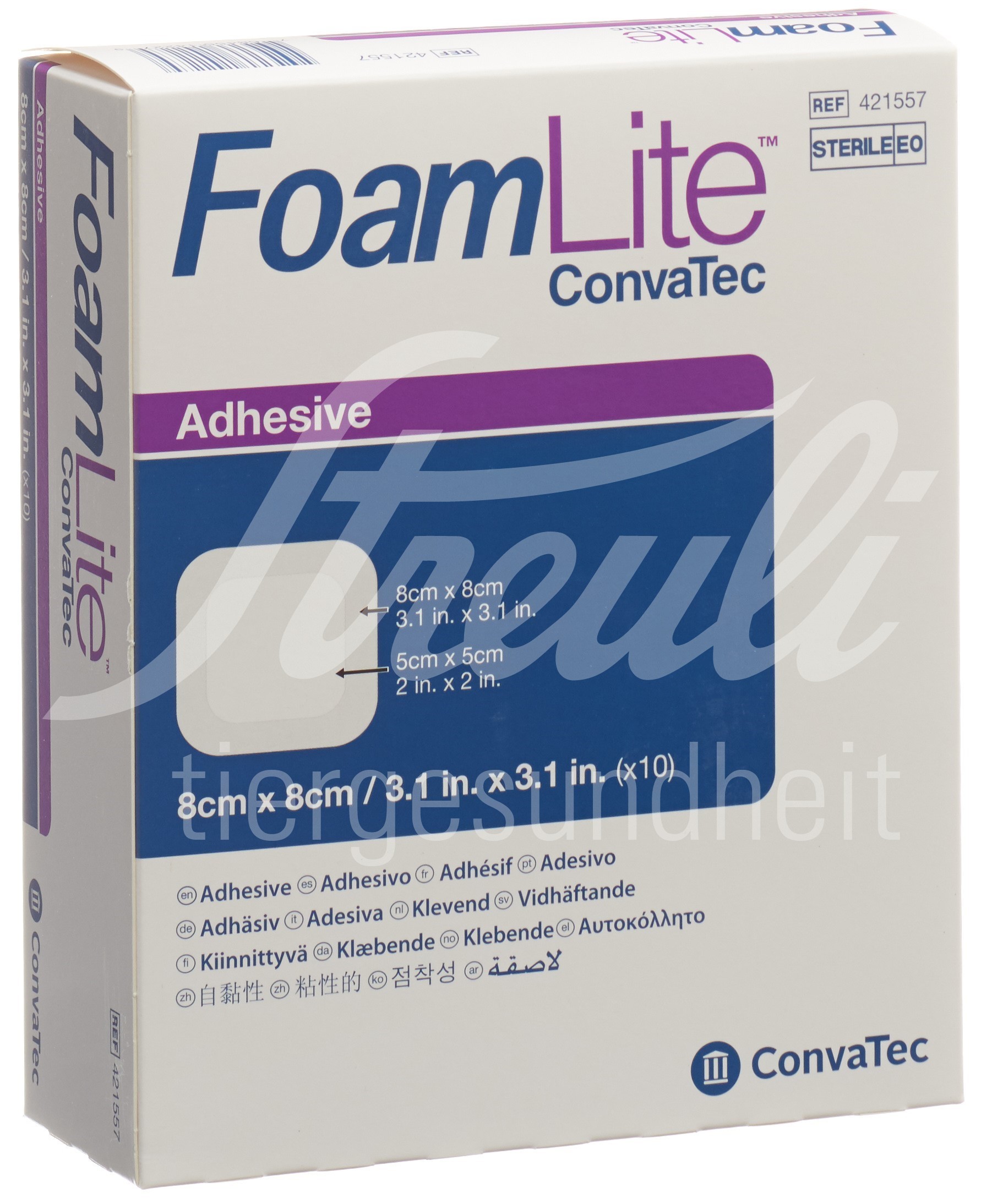 Foam Lite Convatec Silikon-Schaumverband 8x8cm 10 Stk