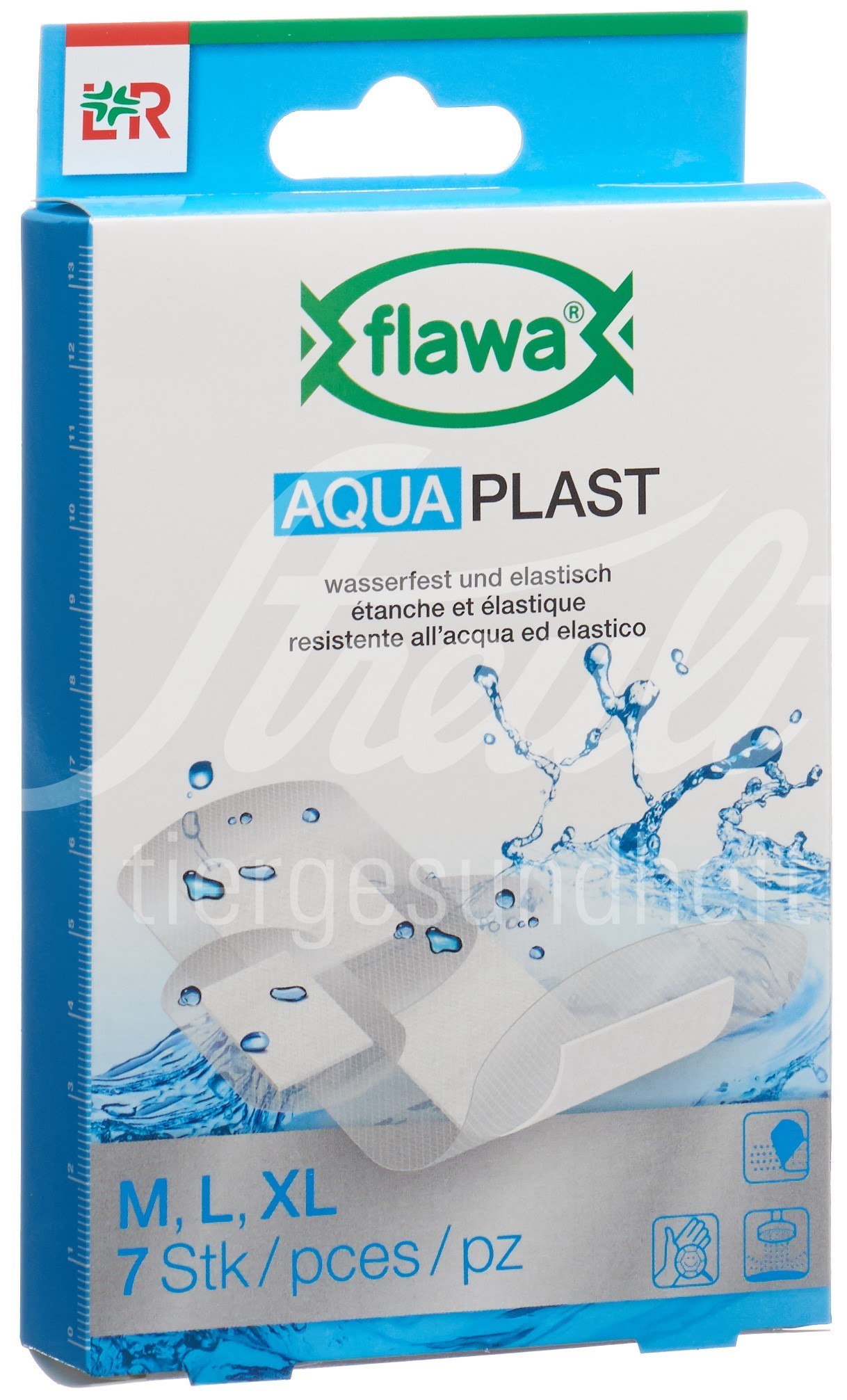 Flawa Aqua Plast Pflasterstrips wasserfest 3 Grössen 7 Stk