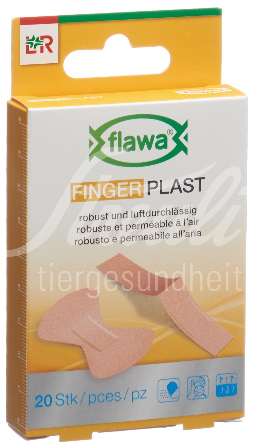 Flawa Finger Plast robustes Textilpflaster 2 Grössen 20 Stk