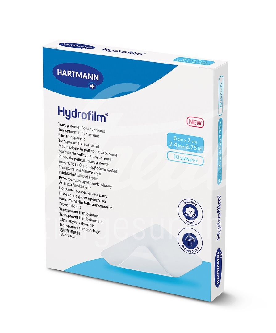 Hydrofilm Transparentverband 6x7cm steril 10 Stk