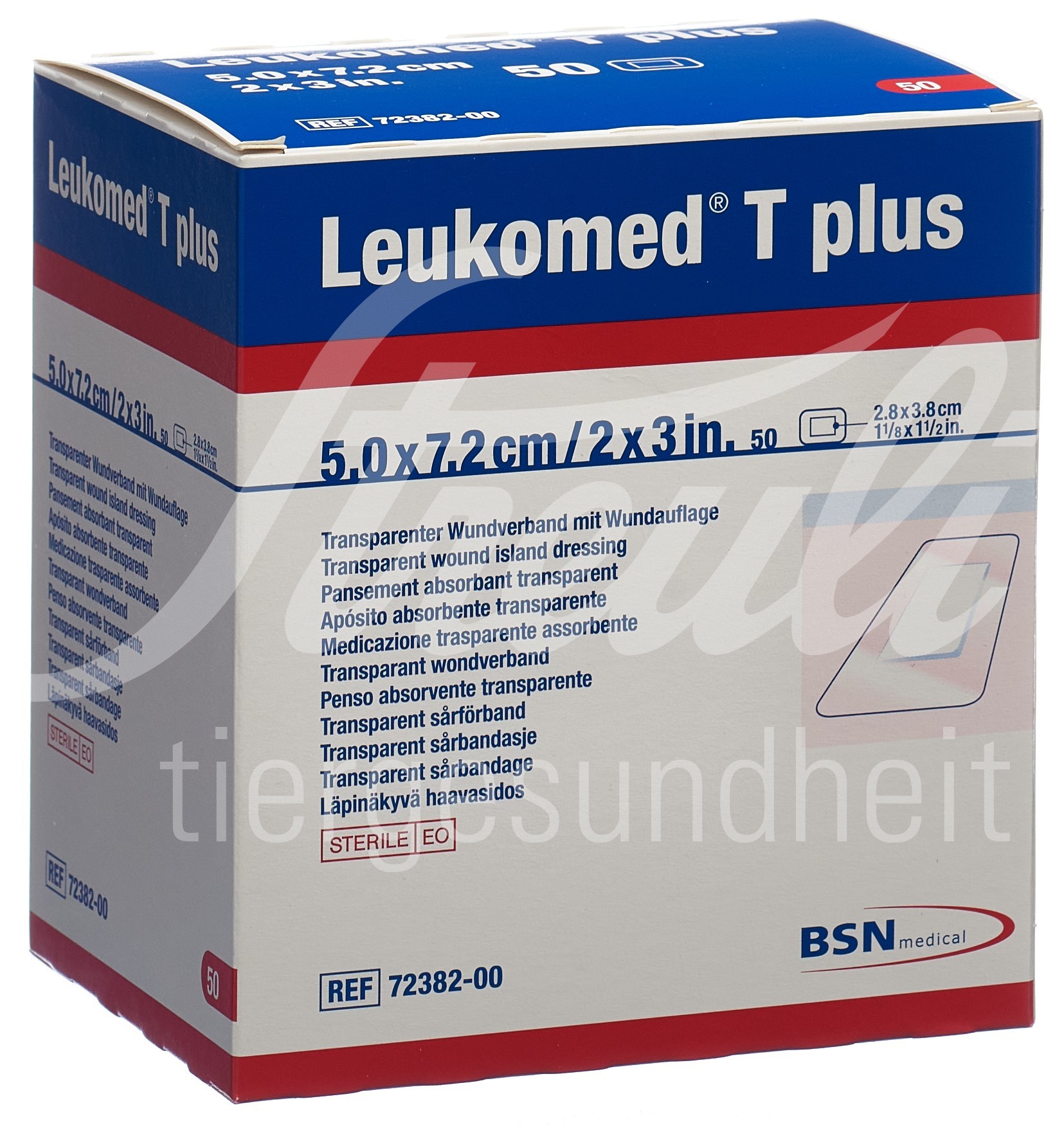 Leukomed T plus transparenter Wundverband 7.2x5cm mit Wundauflage 50 Stk
