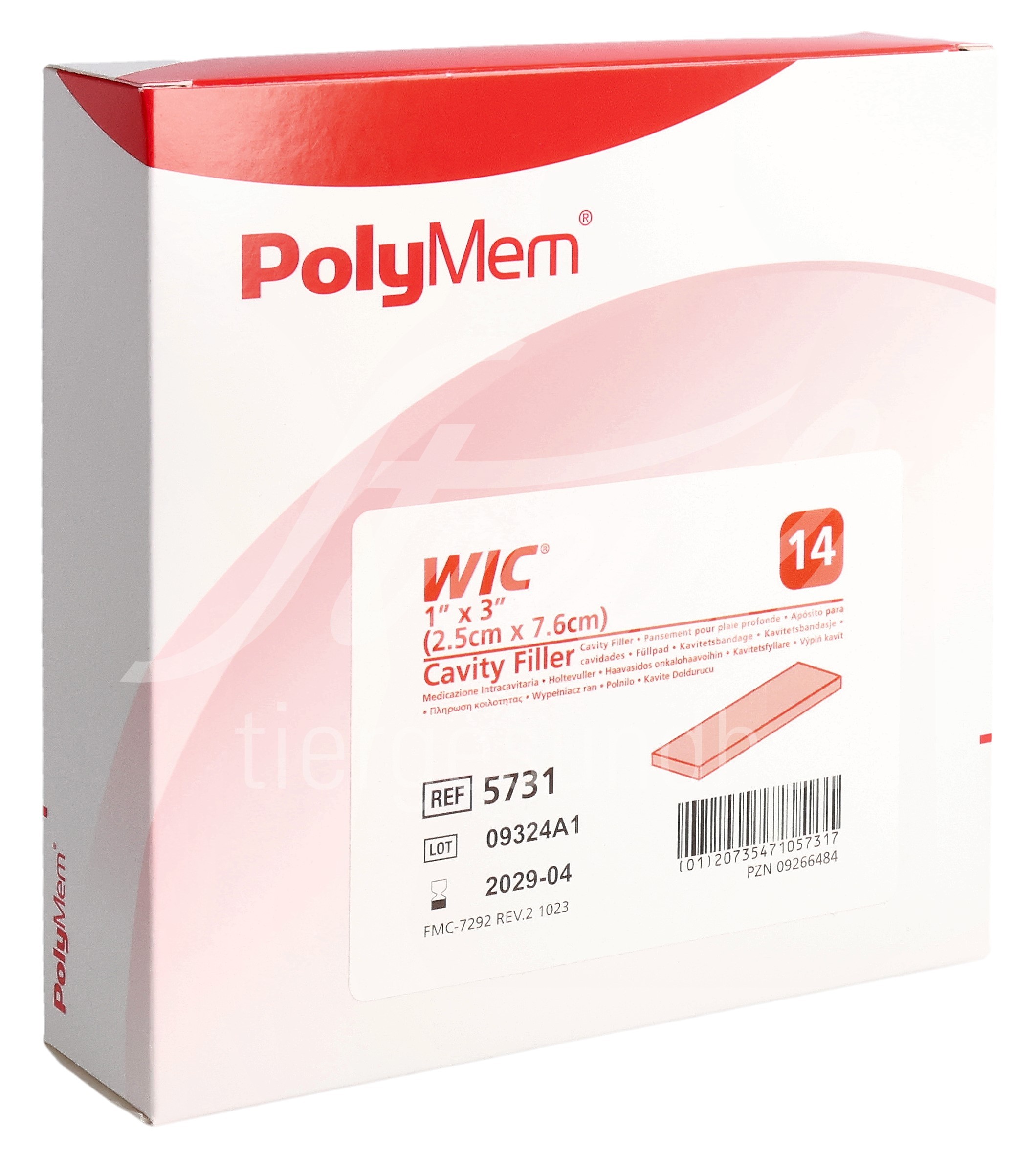 PolyMem WIC Cavity Filler 2.5x7.6cm 14 Stk