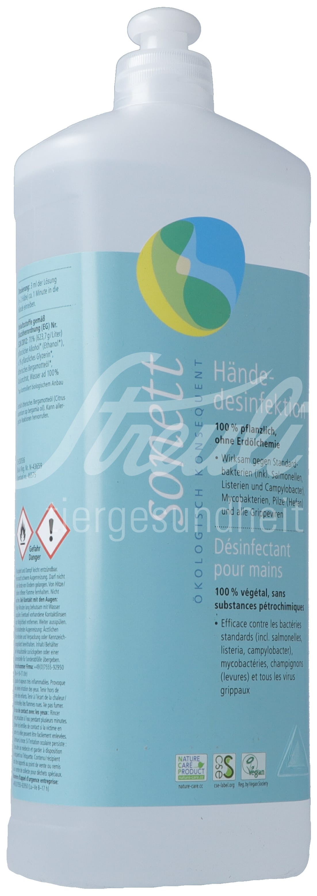 Sonett Händedesinfektion Nachfüllflasche 1 lt Sonett Händedesinfektion Nachfüllflasche 1 lt