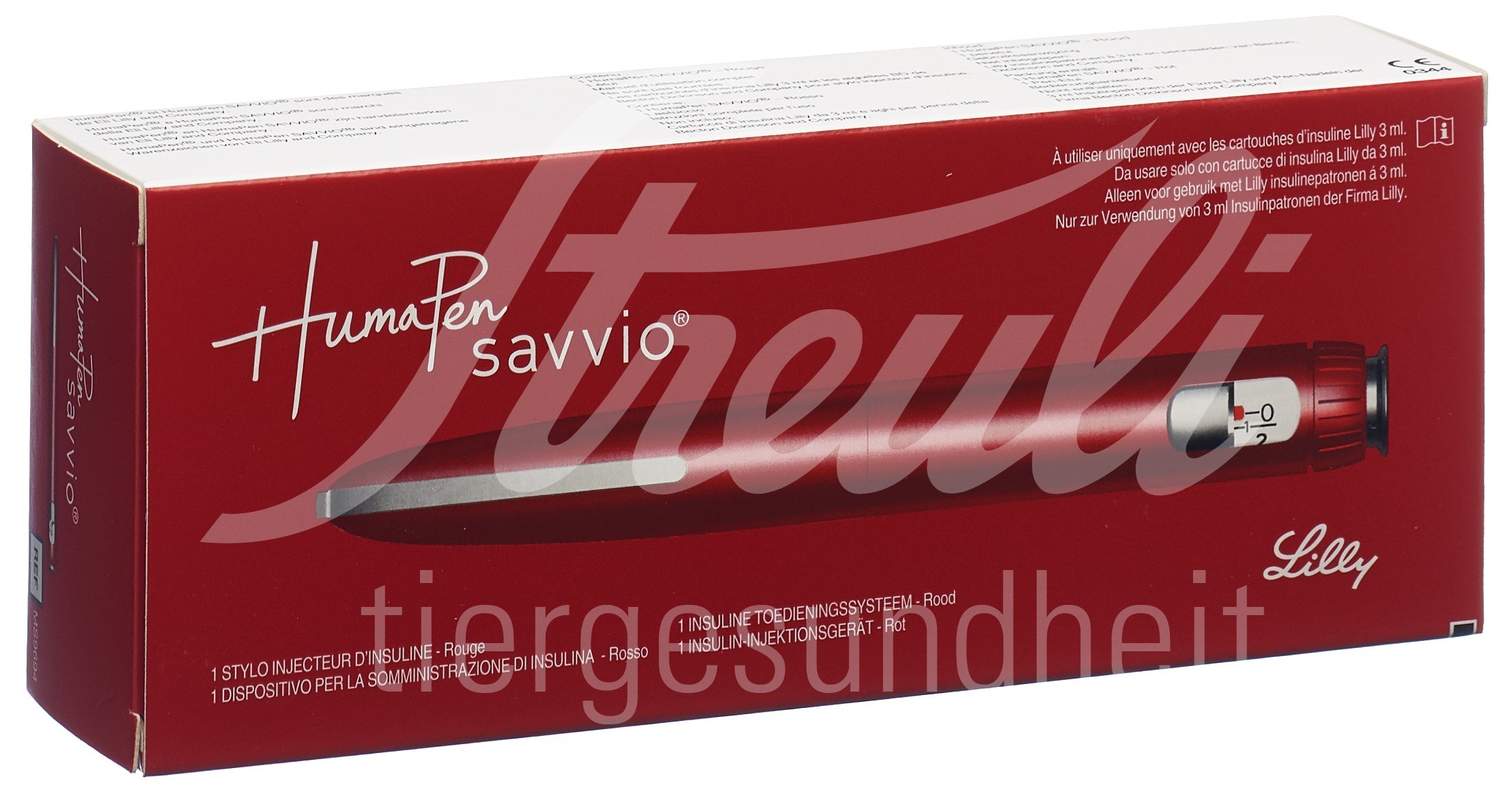 HumaPen Savvio Pen für Insulin-Injektionen rot