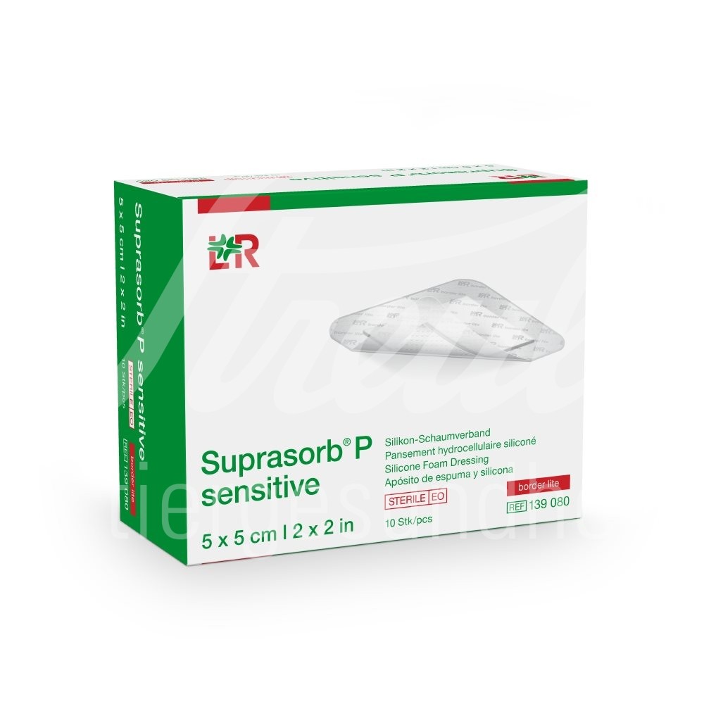 Suprasorb P sensitive border lite 5x5cm 10 Stk