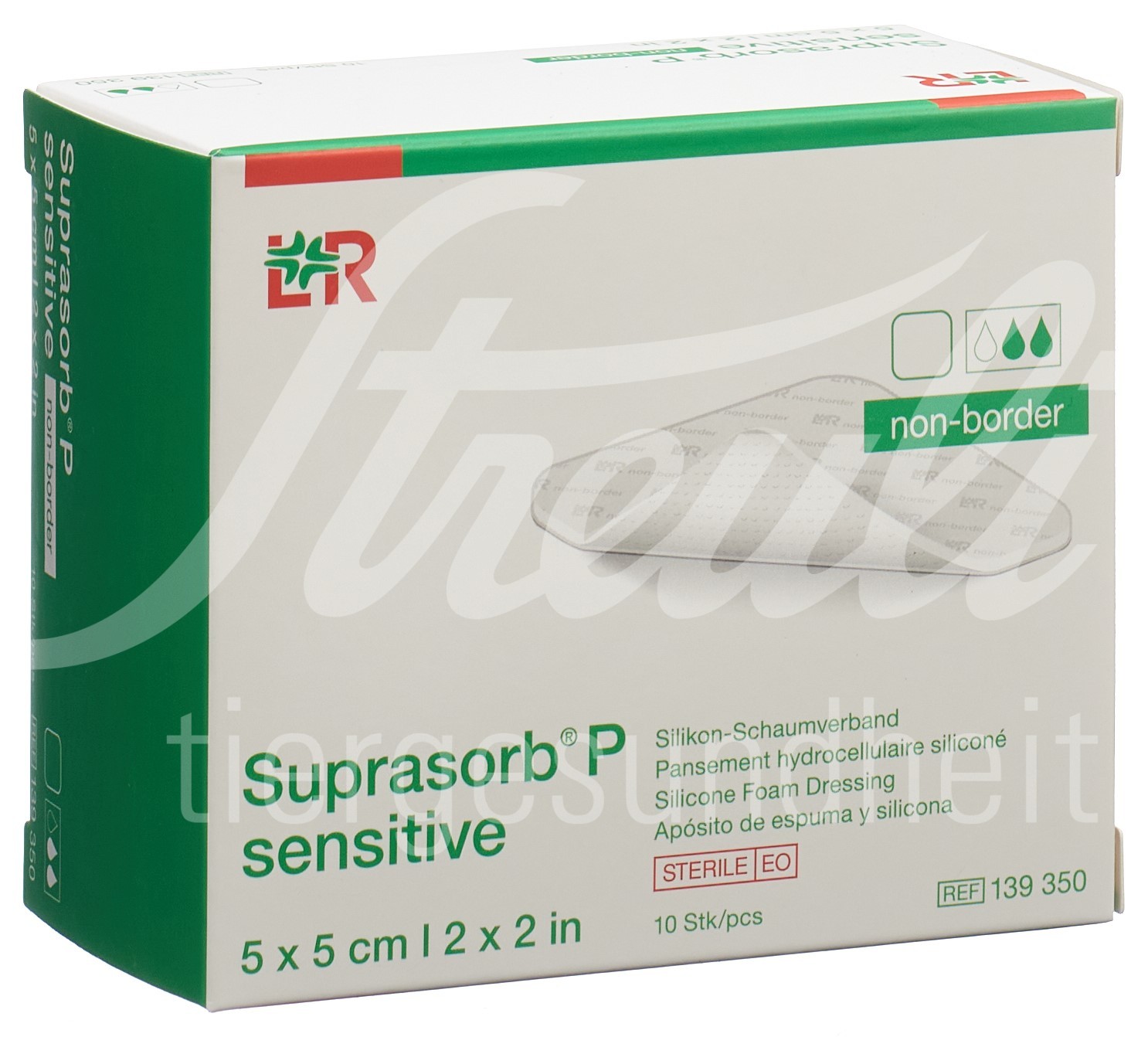 Suprasorb P sensitive non-border 5x5cm 10 Stk