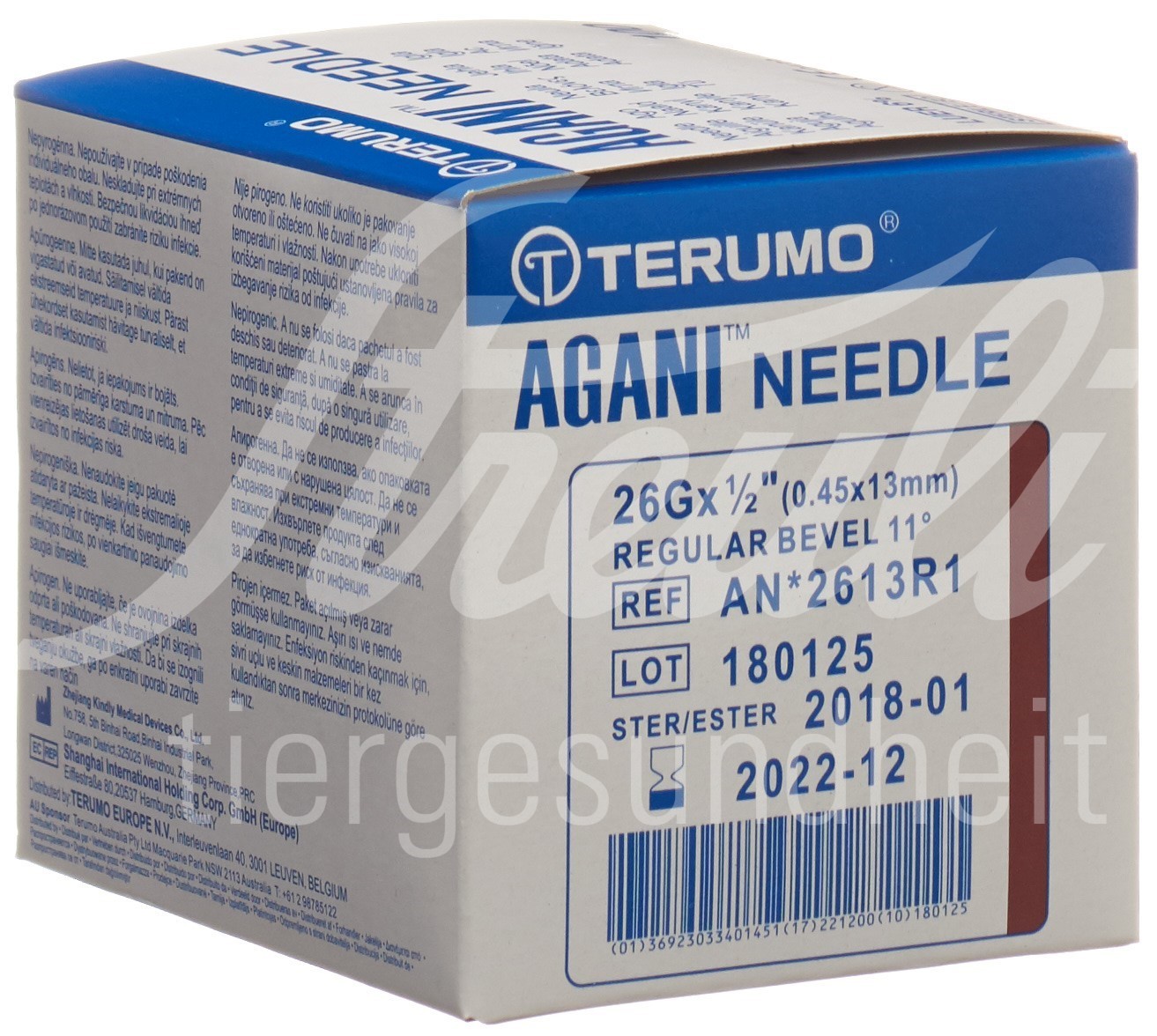 Terumo Agani Einmalkanüle 26G 0.45x13mm braun 100 Stk