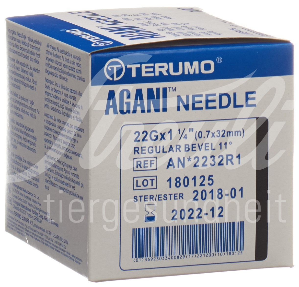 Terumo Agani Einmalkanüle 22G 0.7x32mm schwarz 100 Stk