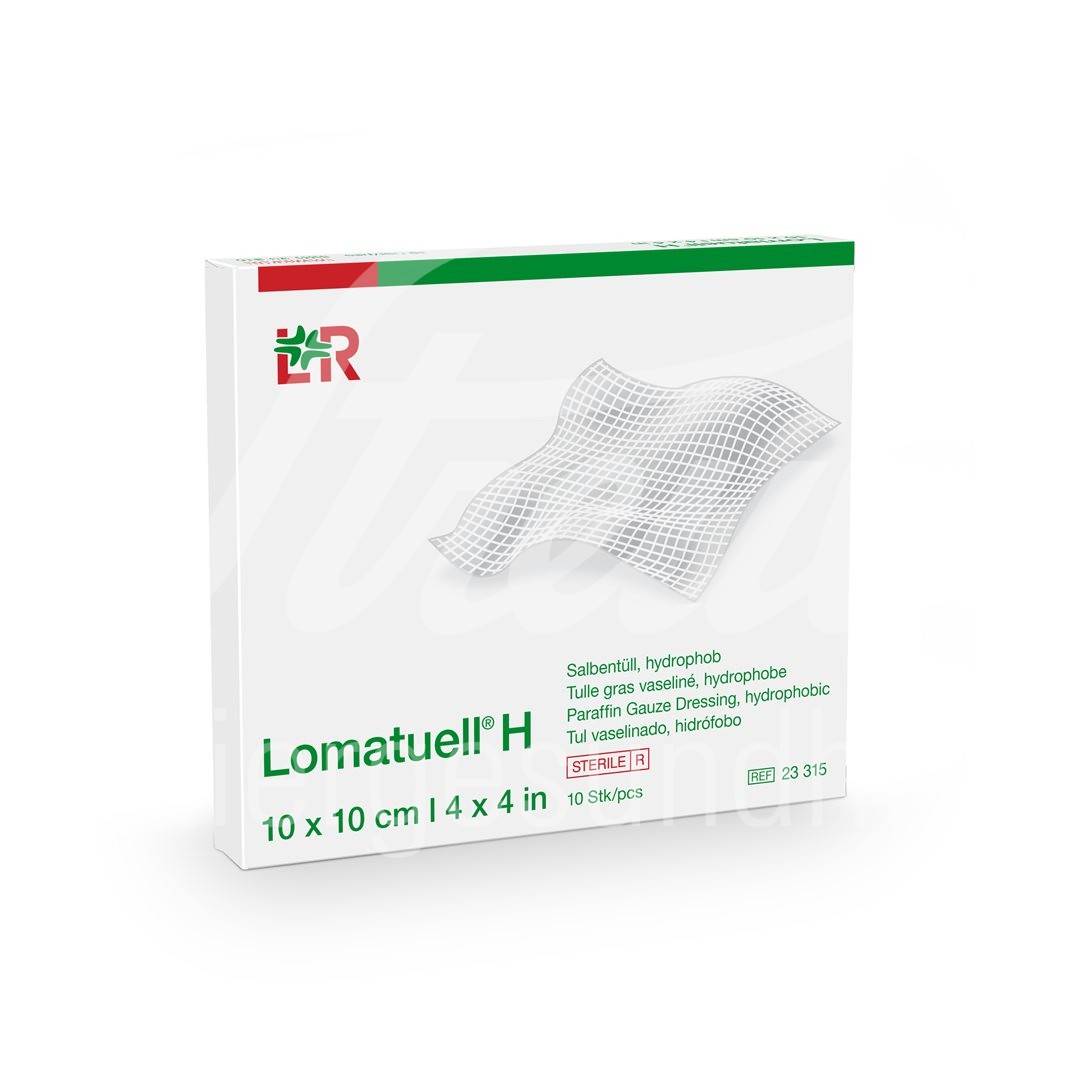 Lomatuell H Salbentüll 10x10cm steril 10 Stk
