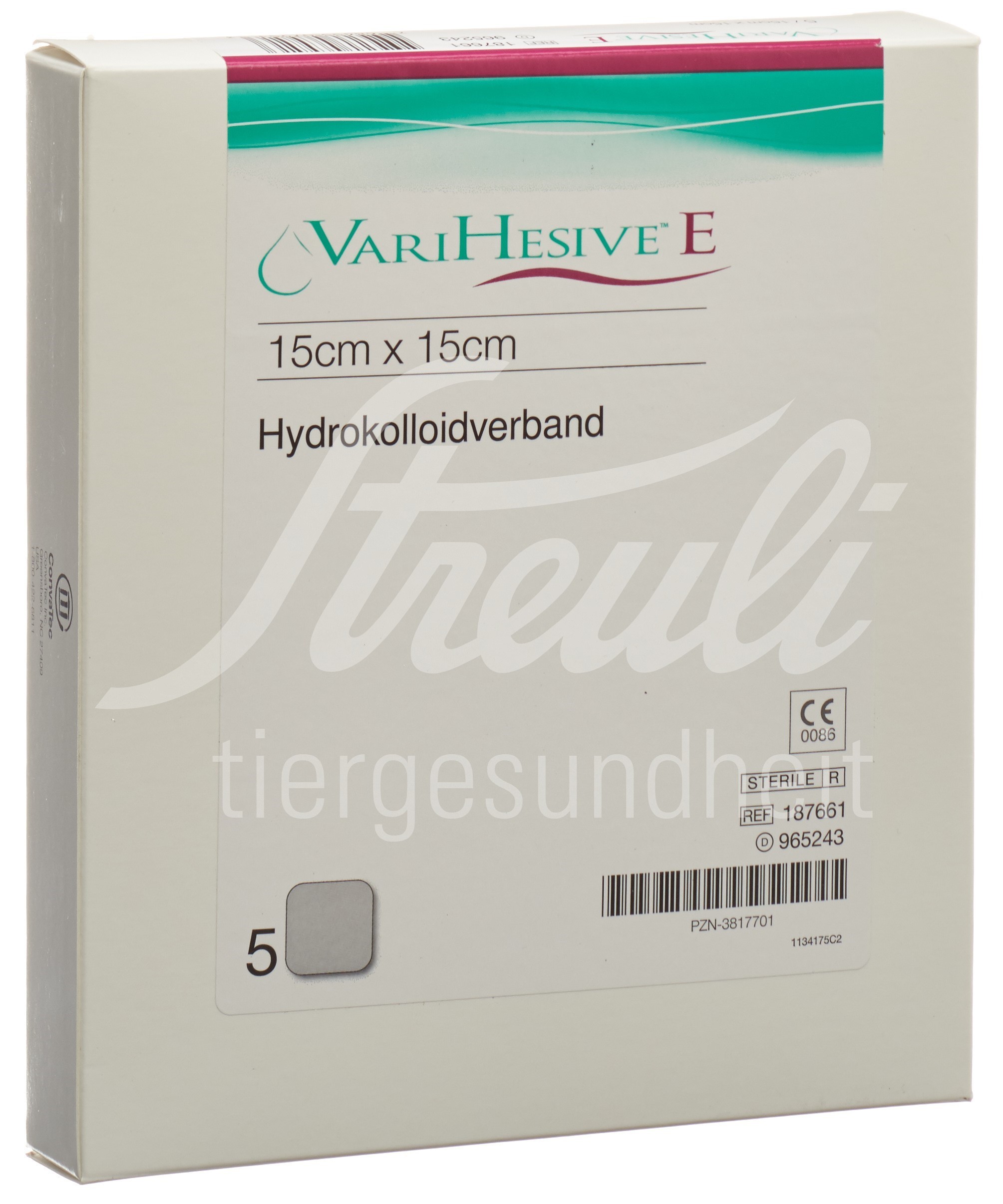 VARIHESIVE E Verband 15x15cm 5 Stk