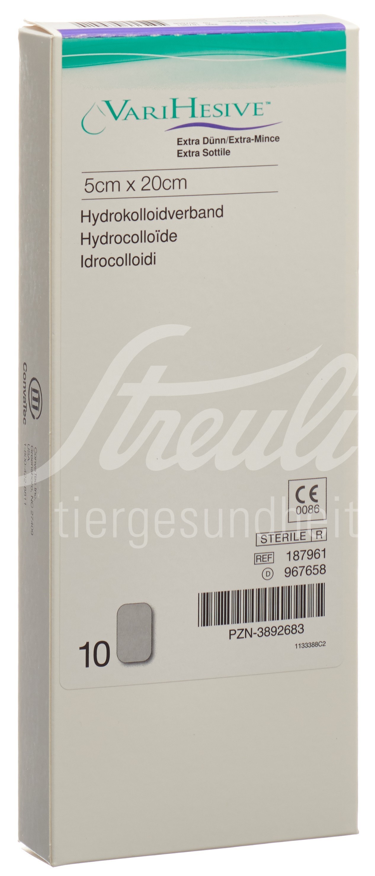 VARIHESIVE Verband 5x20cm extra dünn 10 Stk