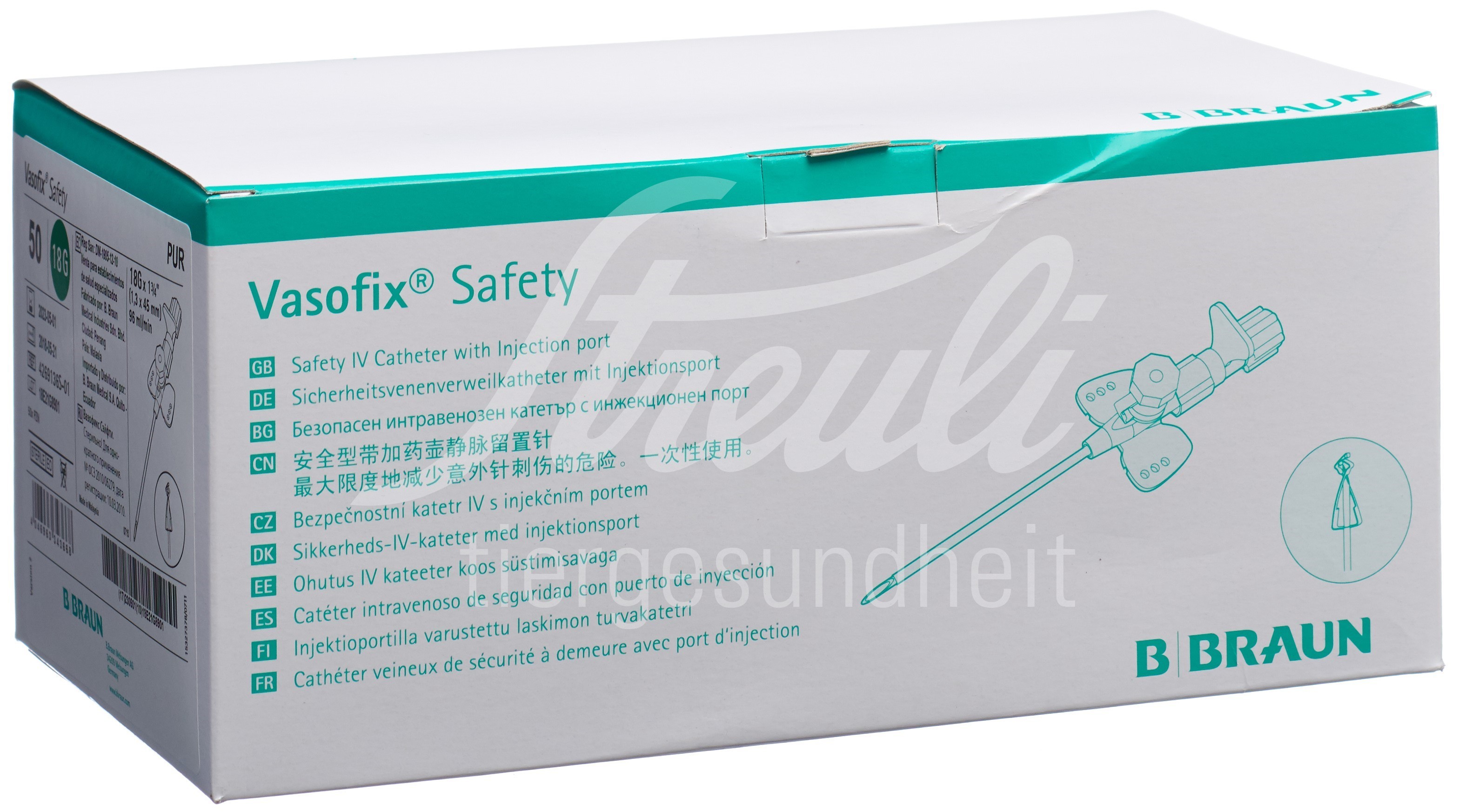 Vasofix Safety IV-Kanüle 18G 1.3x45mm grün 50 Stk Vasofix Safety IV-Kanüle 18G 1.3x45mm grün 50 Stk