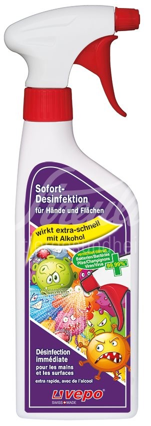 Vepo Sofort Desinfektion für Hände und Flächen Spr 500 ml