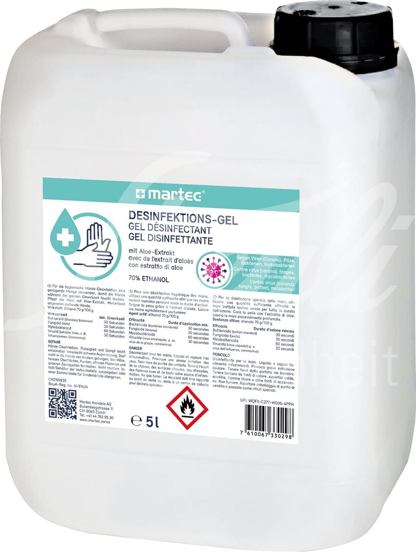 martec Hände-Desinfektions-Gel Kanister 5000 ml