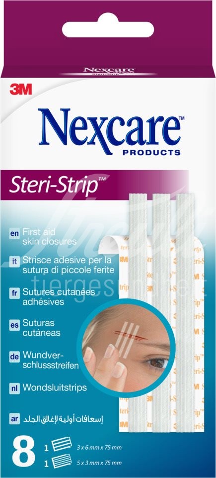 3M Nexcare Steri Strip Wundverschlusstreifen Pack weiss 2 Grössen gemischt 8 Stk