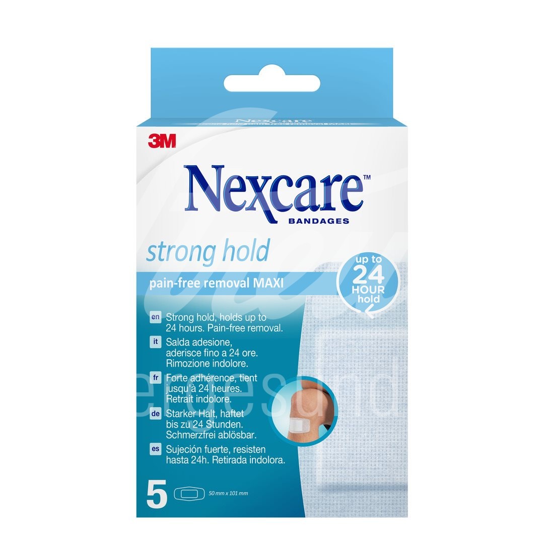3M Nexcare Strong Hold Maxi Pain Free Removal 50x100mm 5 Stk