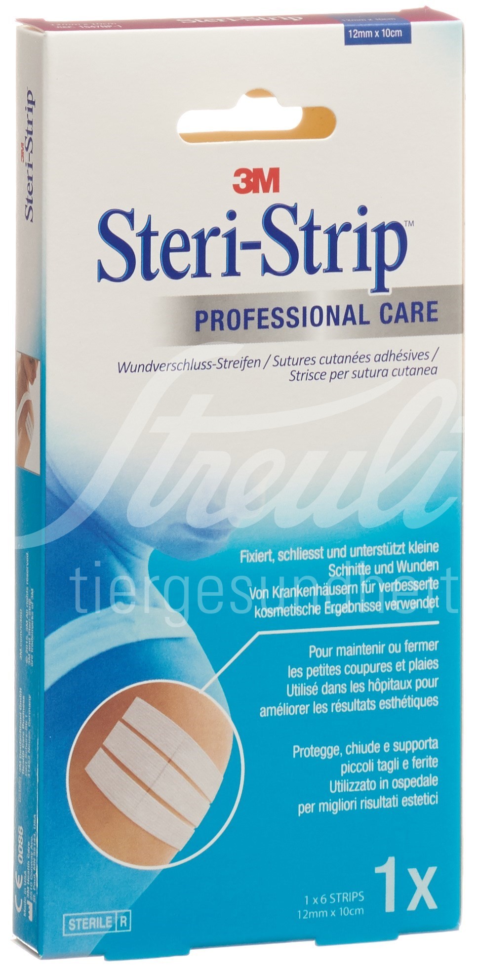 3M Steri Strip 12x100mm weiss verstärkt 6 Stk