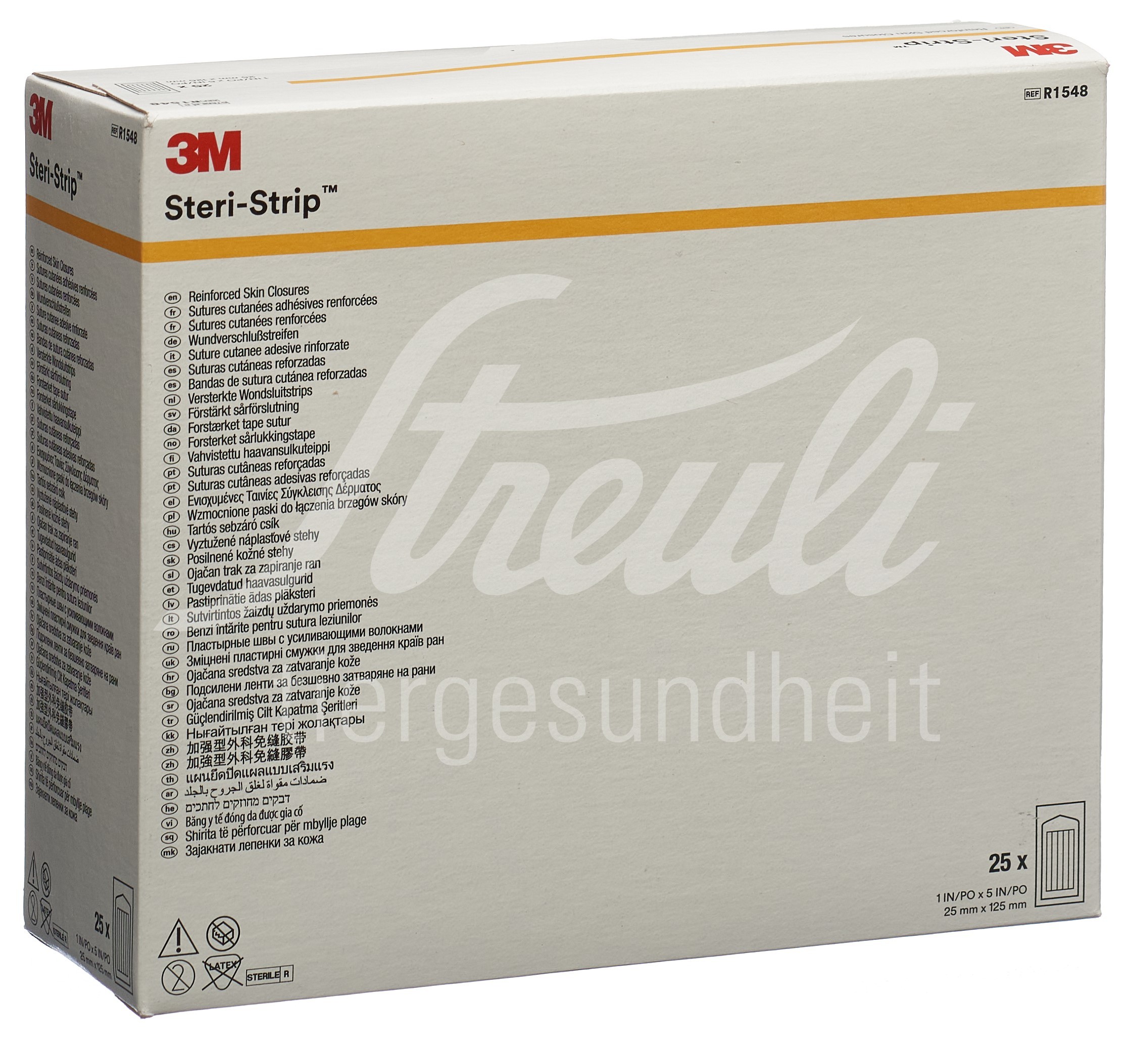 3M Steri Strip 25x125mm weiss verstärkt 25 x 4 Stk