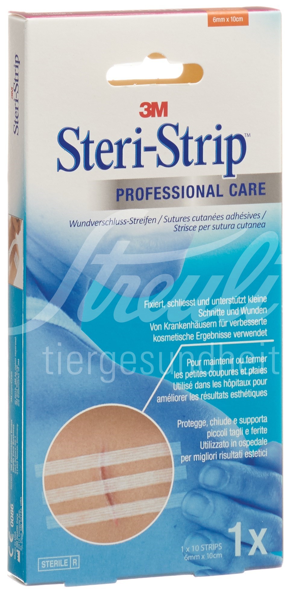 3M Steri Strip 6x100mm weiss verstärkt 10 Stk