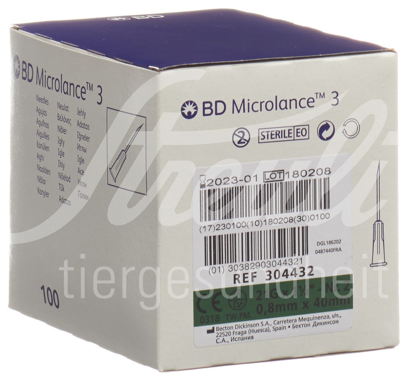 BD Microlance 3 Injektion Kanüle 0.80x40mm grün 100 Stk