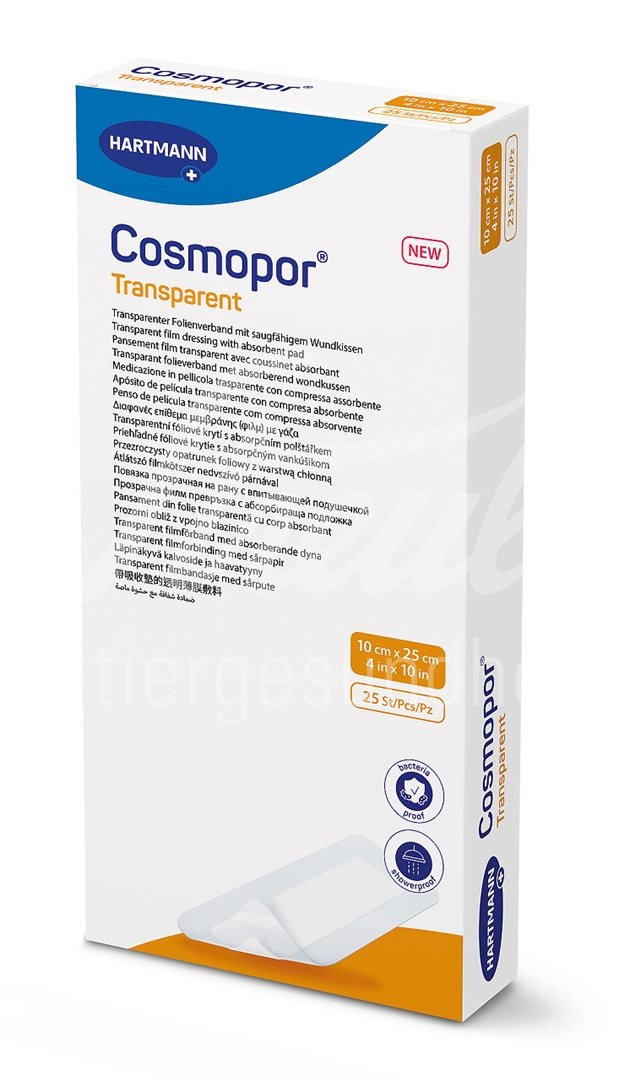 Cosmopor transparent 10x25cm steril 25 Stk