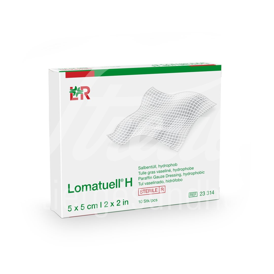 Lomatuell H Salbentüll 5x5cm steril 10 Stk