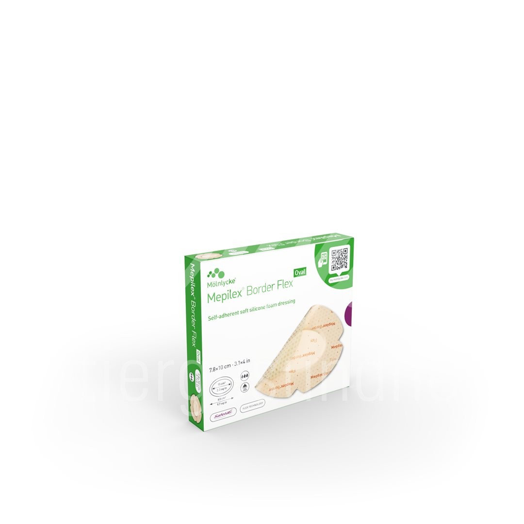 Mepilex Border Flex Oval 7.8x10cm 5 Stk