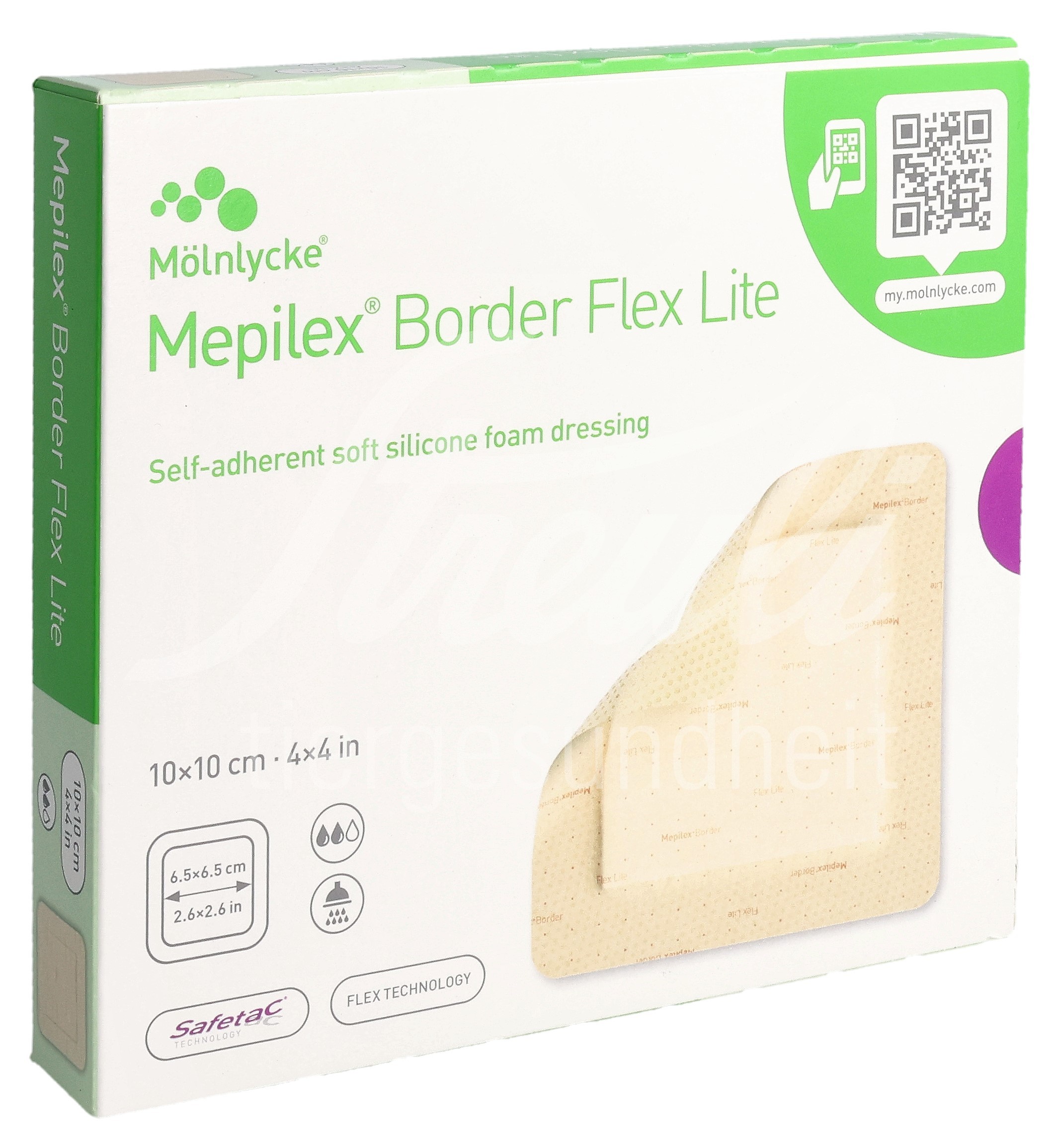 Mepilex (PI-GAX) Border Flex Lite 10x10cm 5 Stk