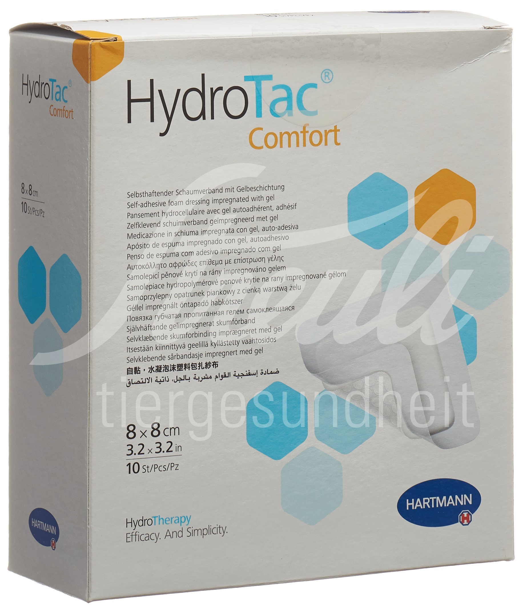 HydroTac Comfort Wundverband 8x8cm steril 10 Stk