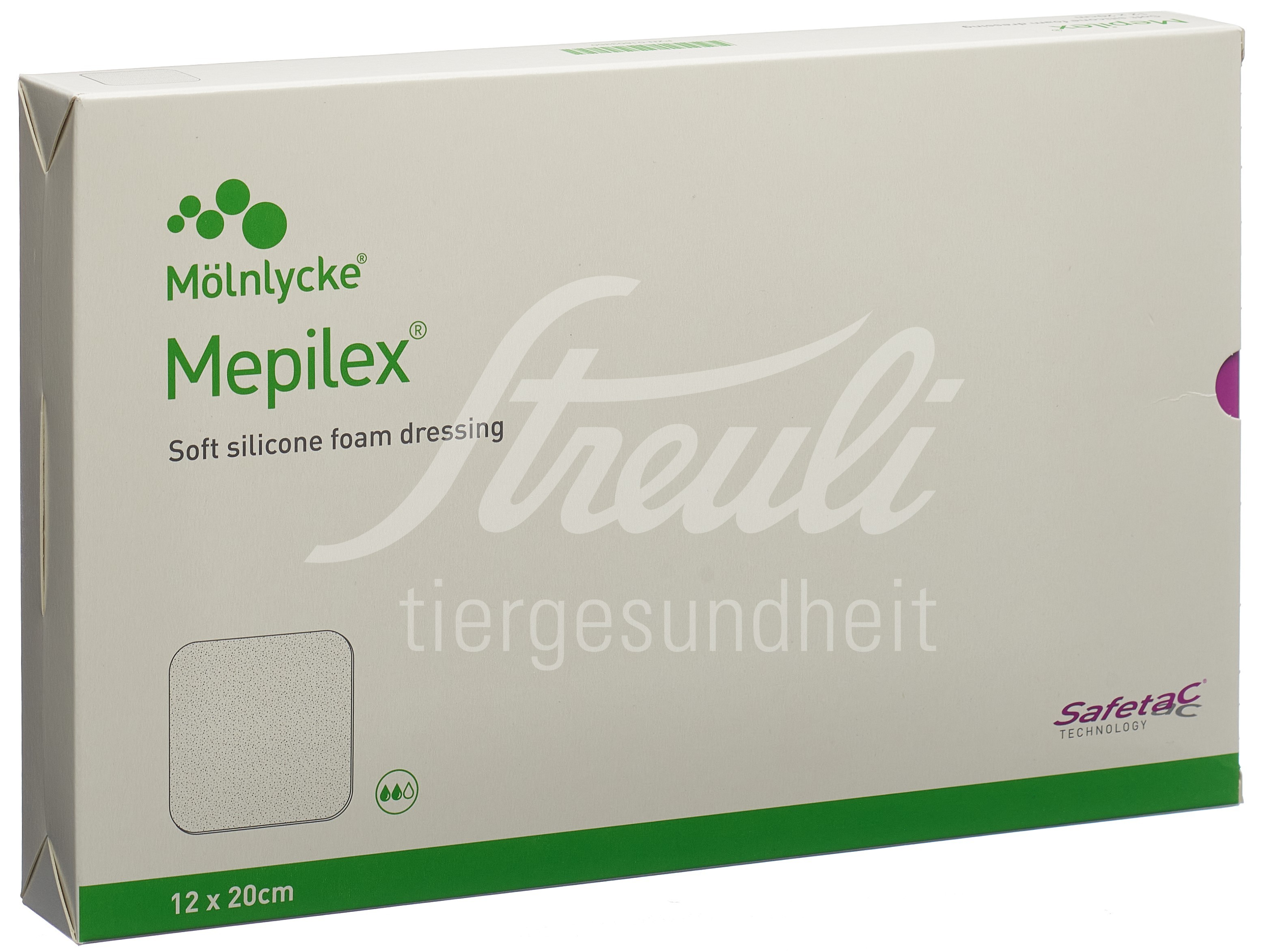 Mepilex Schaumverband Safetac 12x20cm Silikon 5 Stk