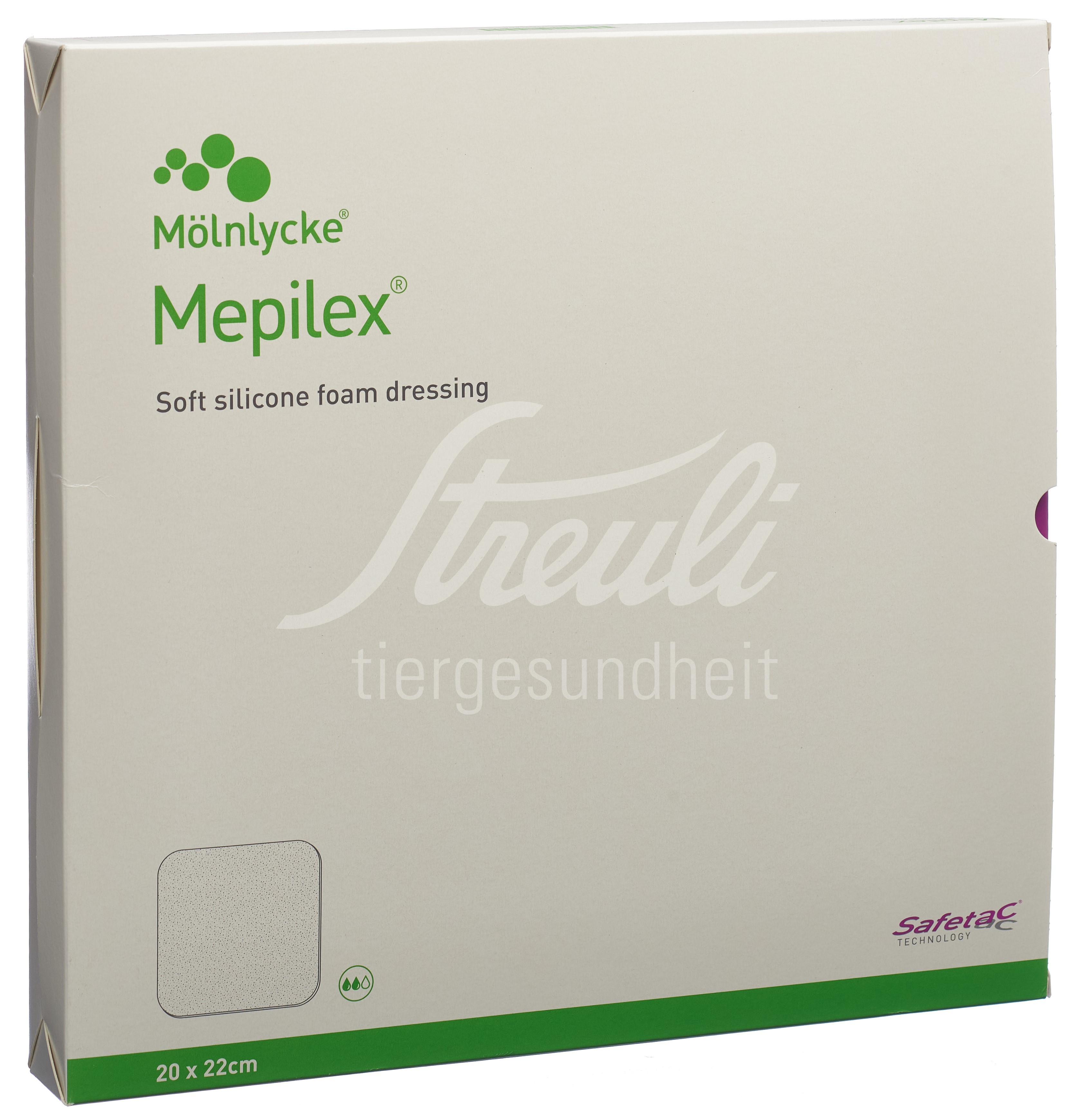 Mepilex Schaumverband Safetac 20x22cm Silikon 5 Stk