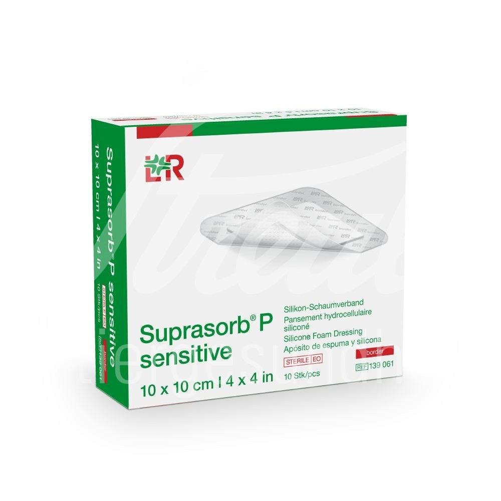 Suprasorb P sensitive border 10x10cm 10 Stk