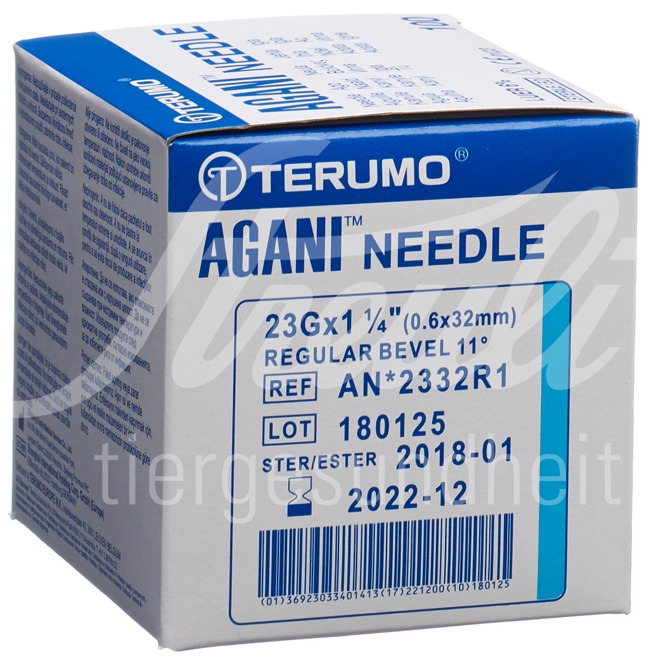 Terumo Agani Einmalkanüle 23G 0.6x32mm blau 100 Stk