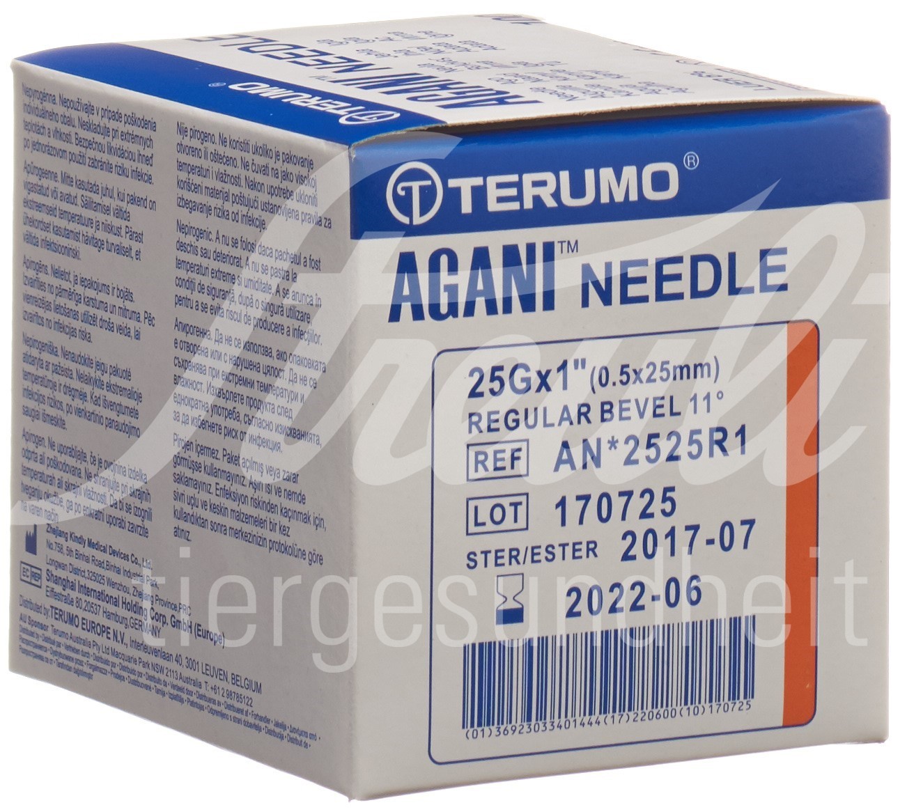 Terumo Agani Einmalkanüle 25G 0.5x25mm orange 100 Stk