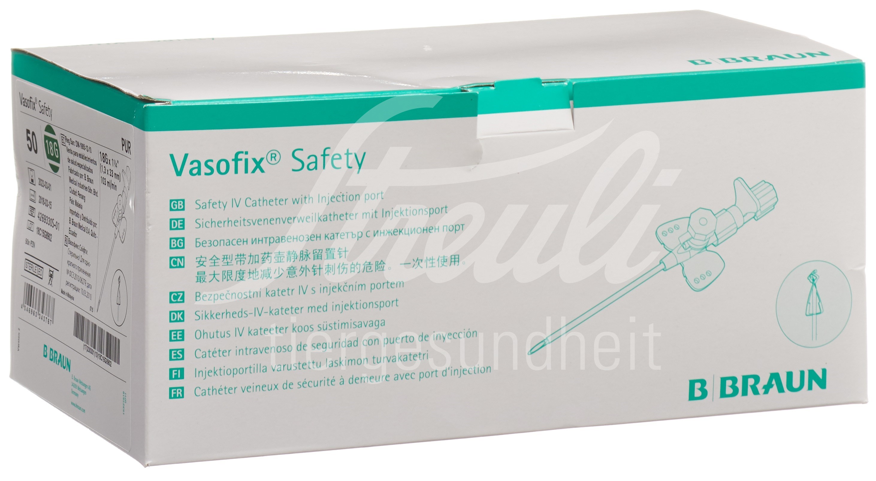 Vasofix Safety IV-Kanüle 18G 1.3x33mm grün 50 Stk Vasofix Safety IV-Kanüle 18G 1.3x33mm grün 50 Stk