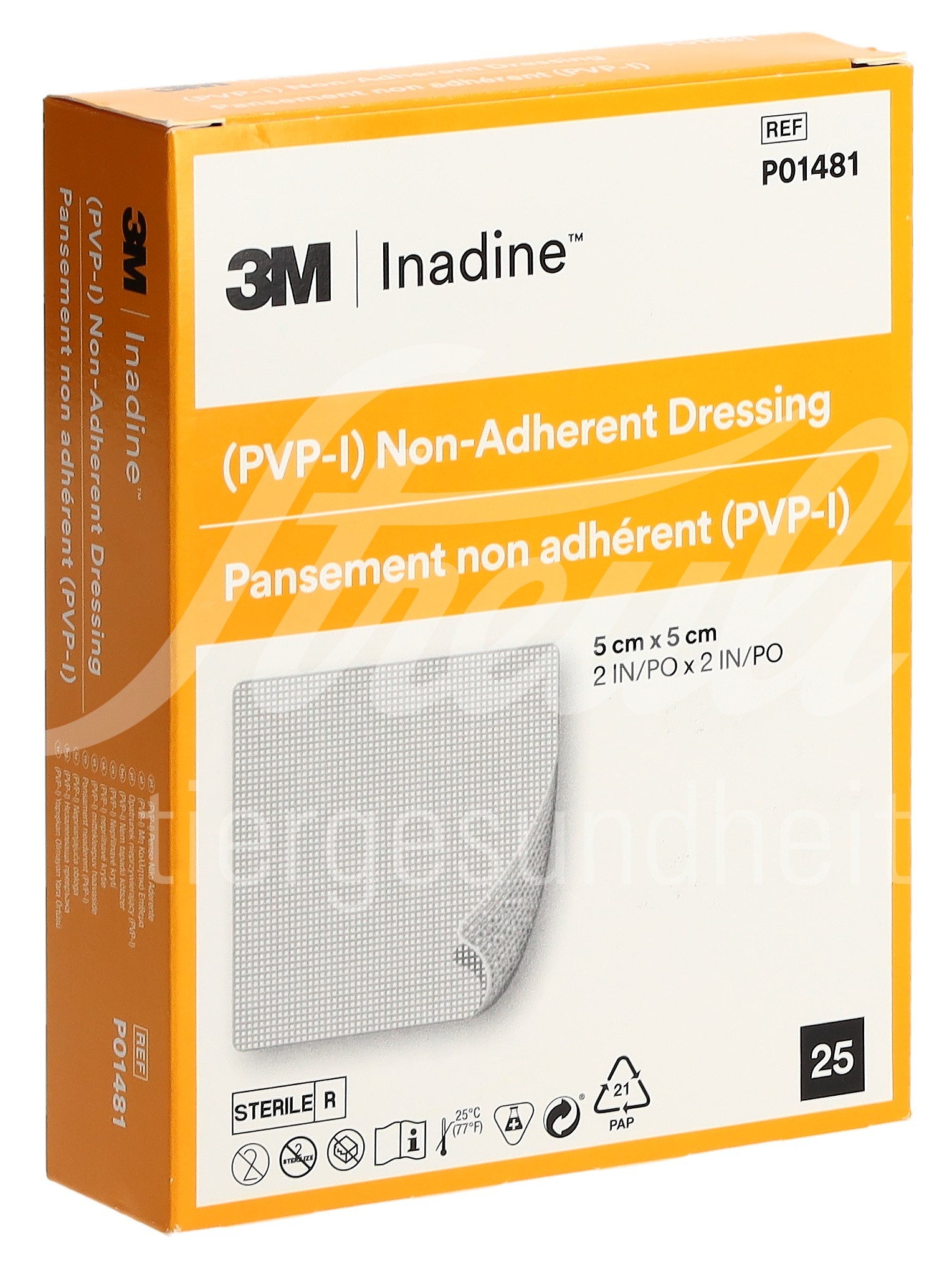 Inadine Wundauflage 5x5cm steril 25 Stk