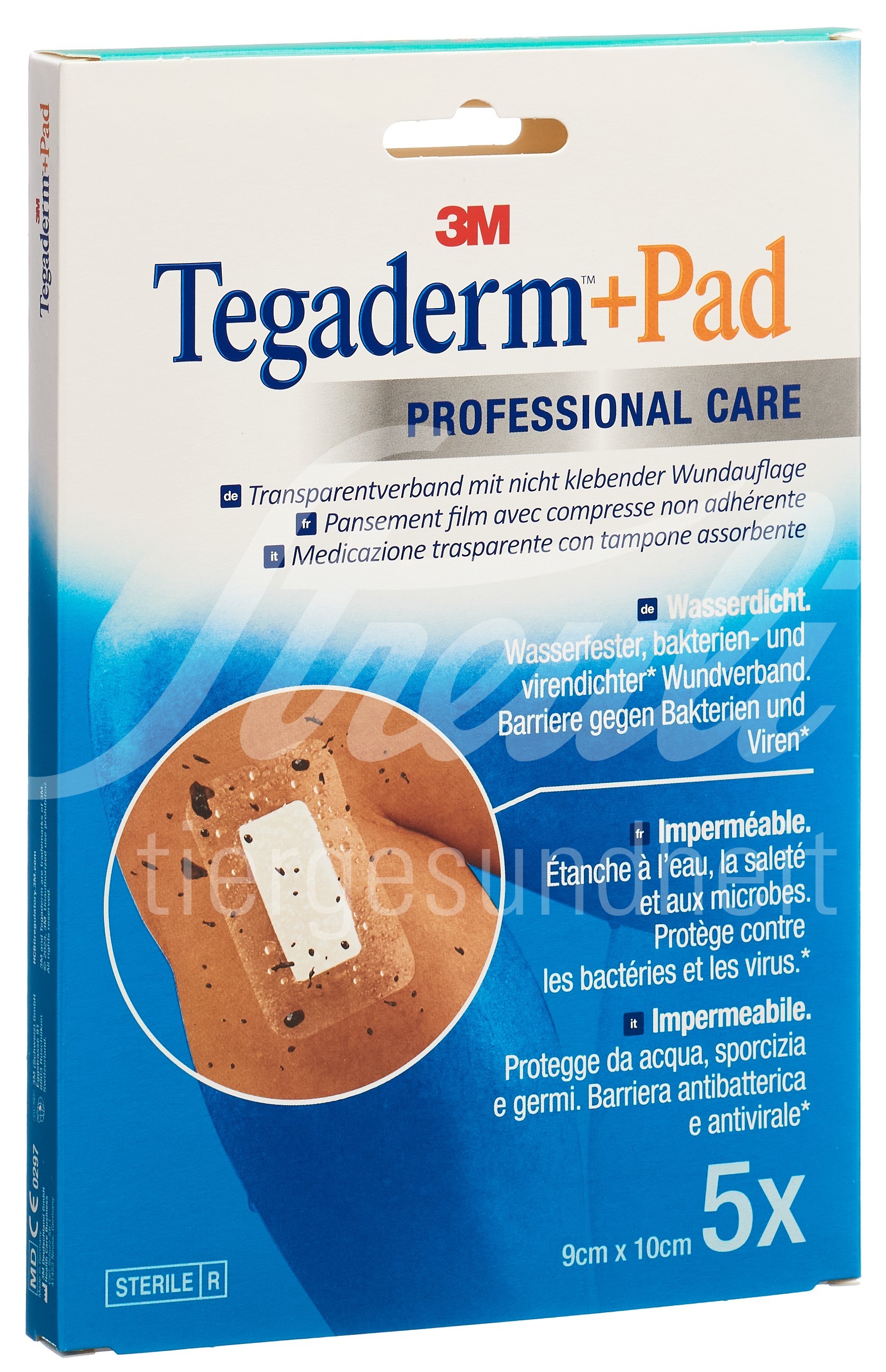 3M Tegaderm+Pad 9x10cm Wundkissen 4.5x6cm 5 Stk