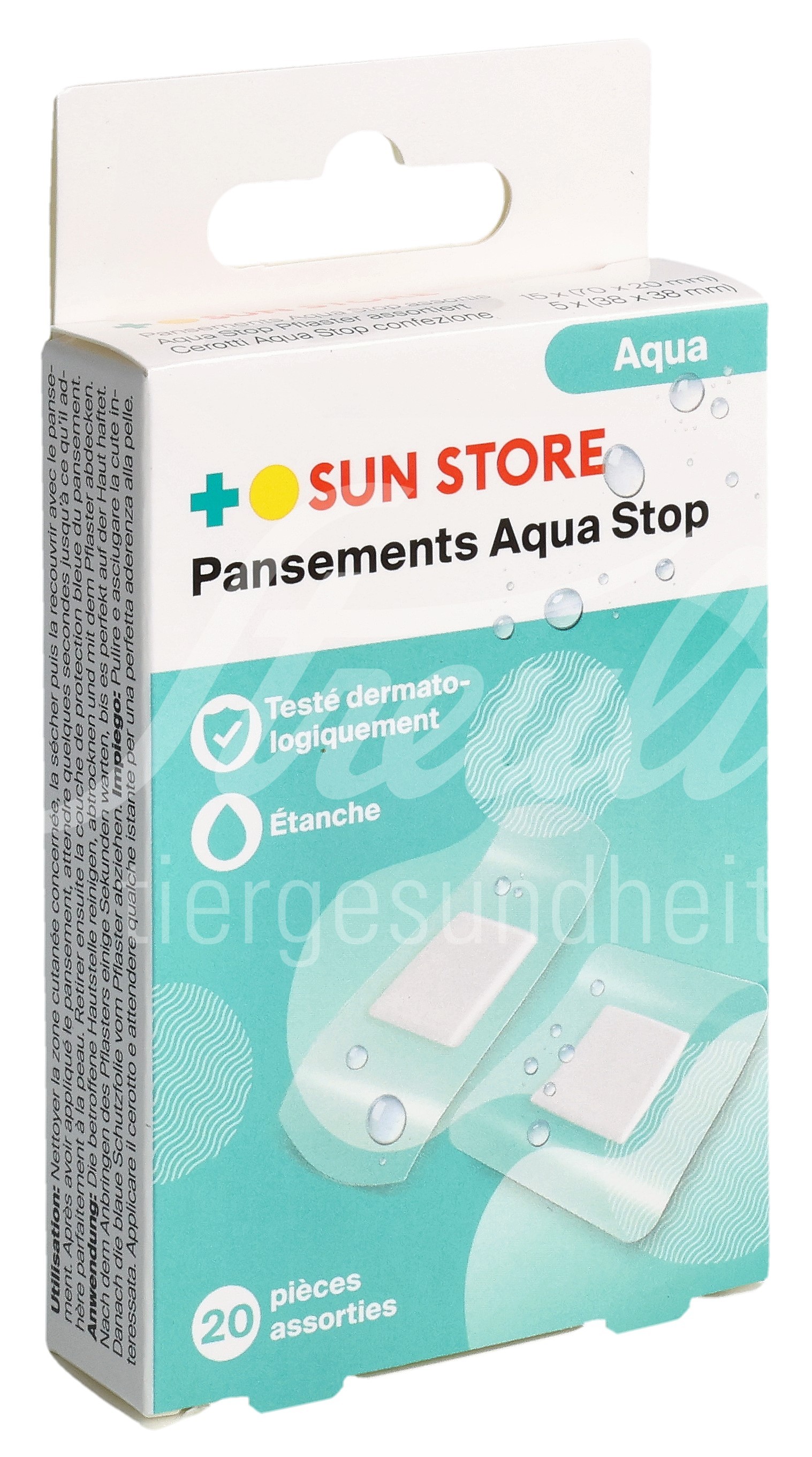 SUN STORE wasserdichte Pflaster assortiert 20 Stk SUN STORE wasserdichte Pflaster assortiert 20 Stk