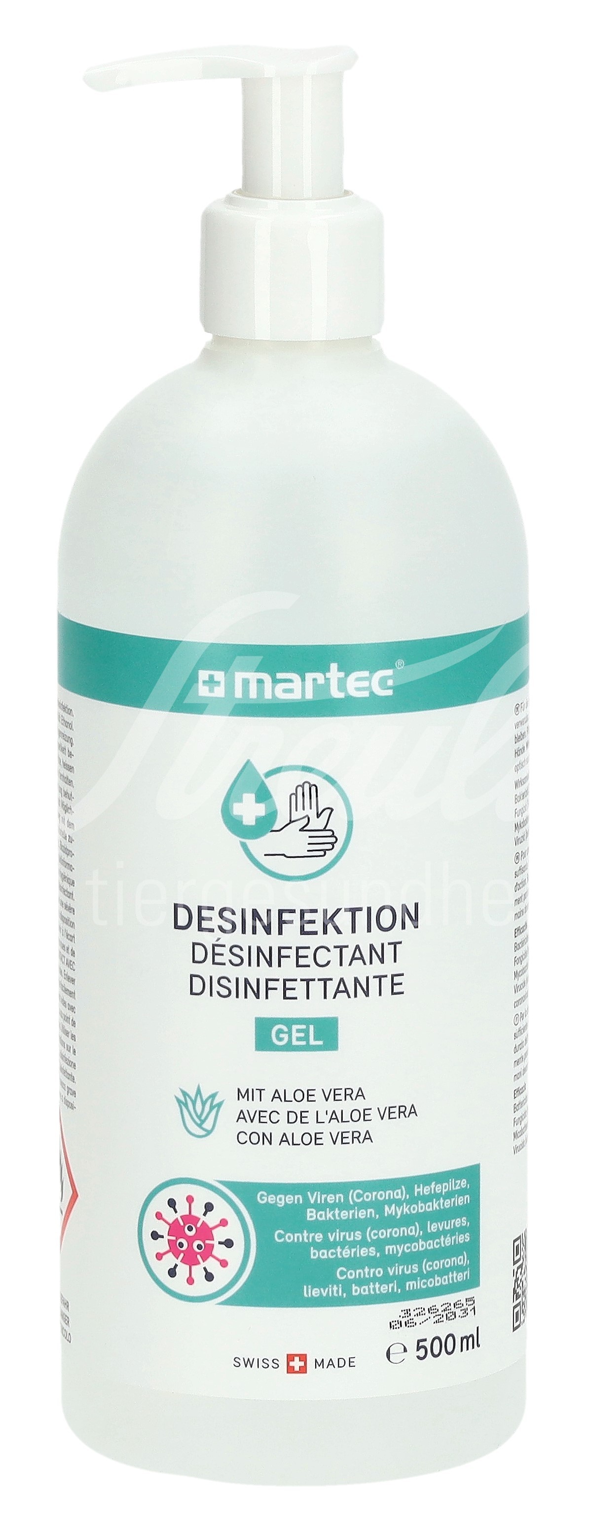martec Hände-Desinfektions-Gel mit Pumpe 500 ml martec Hände-Desinfektions-Gel mit Pumpe 500 ml