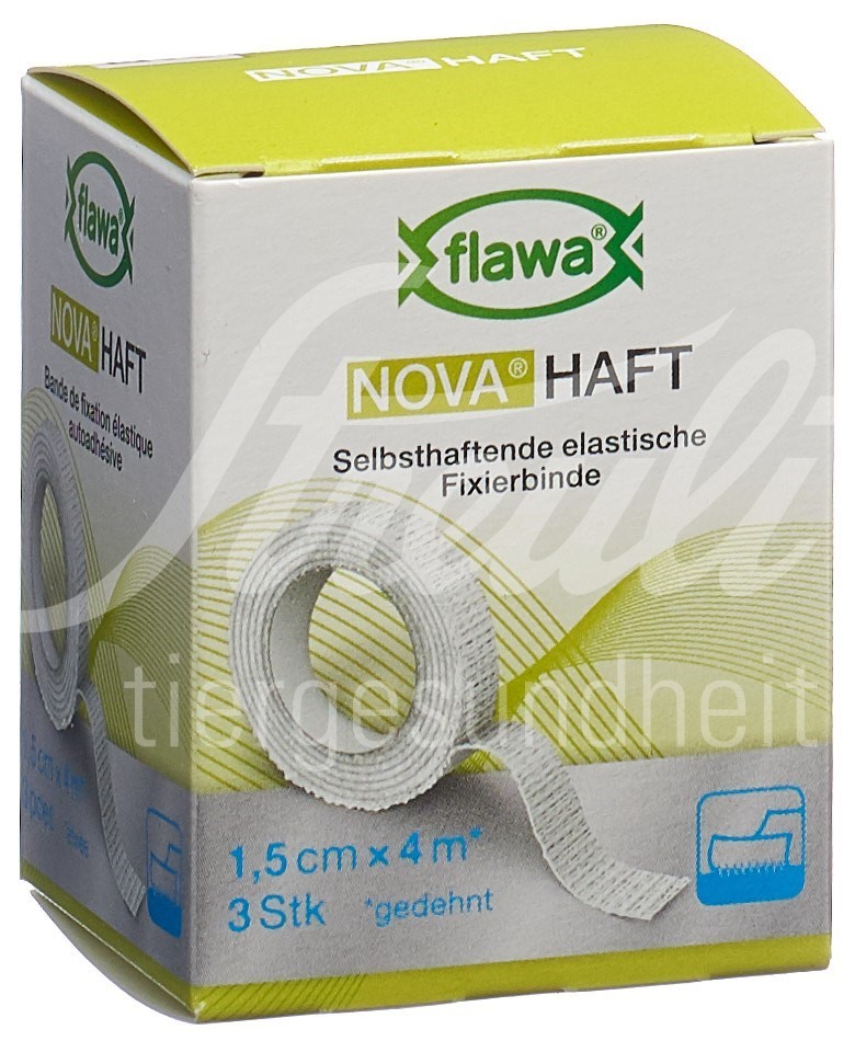 Flawa Nova Haft kohäsive Gazebinde 1.5cmx4m 3 Stk Flawa Nova Haft kohäsive Gazebinde 1.5cmx4m 3 Stk