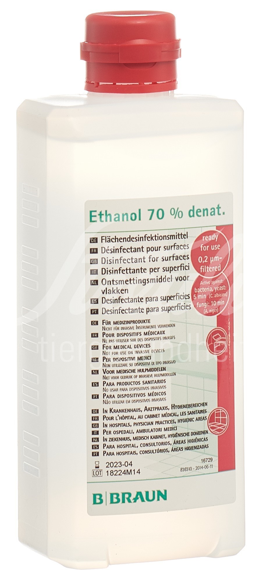 Braun Ethanol 70 % für Flächen Ovalfl 500 ml Braun Ethanol 70 % für Flächen Ovalfl 500 ml