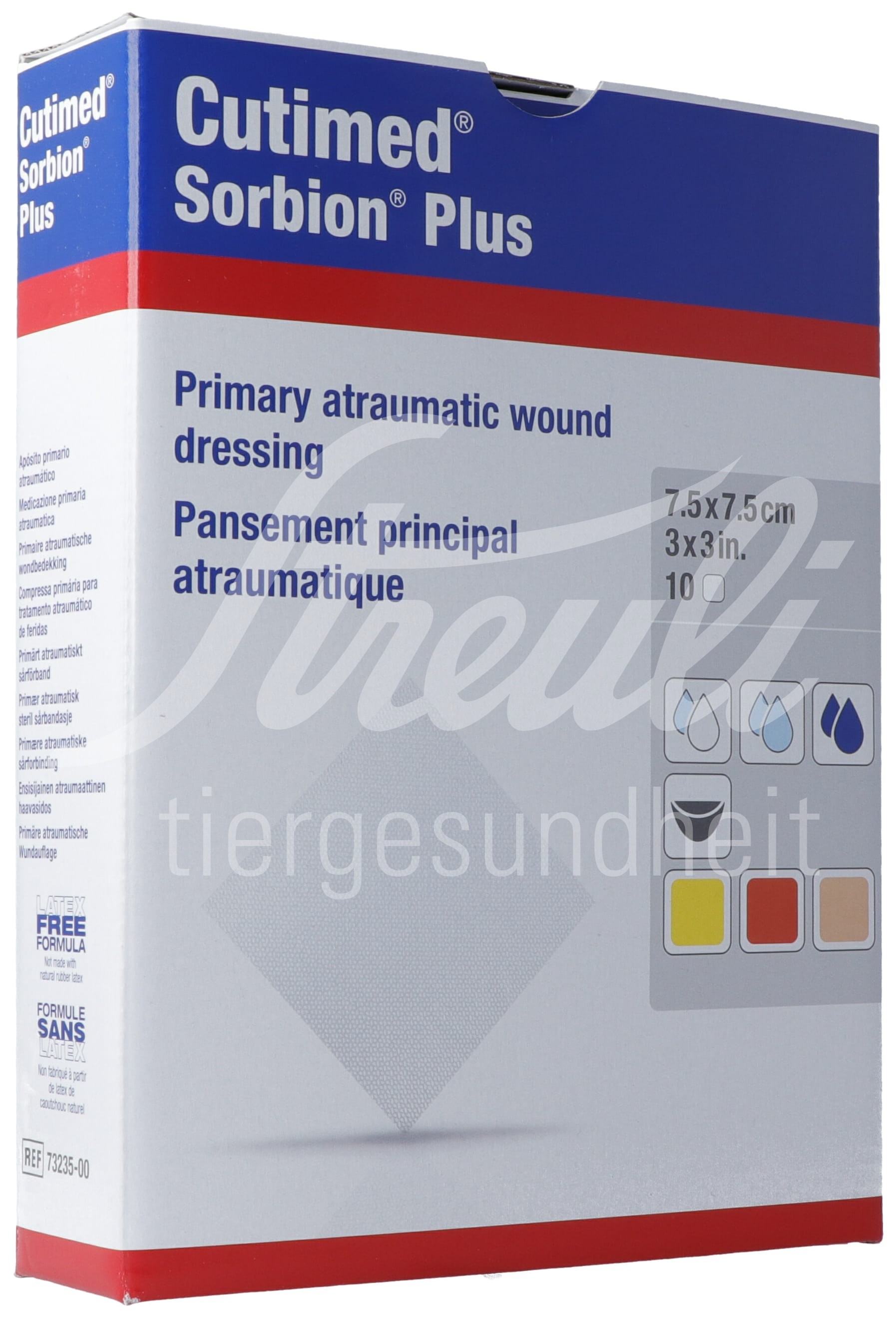 Cutimed Sorbion Plus 7.5x7.5cm 10 Stk Cutimed Sorbion Plus 7.5x7.5cm 10 Stk