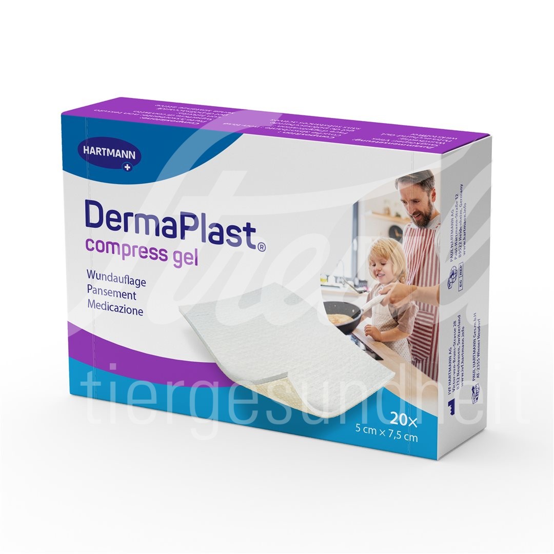 DermaPlast Compress Gel 5x7.5cm 20 Stk