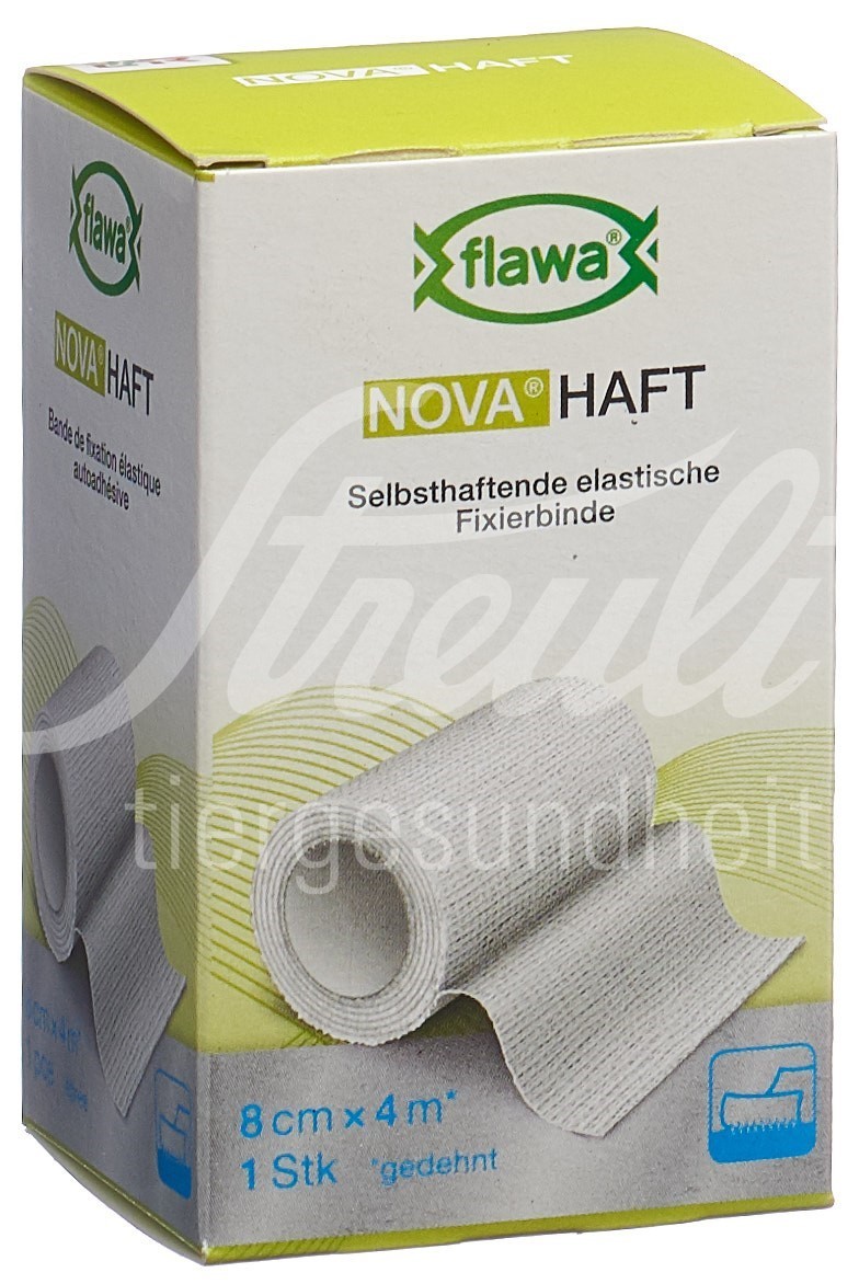 Flawa Nova Haft kohäsive Gazebinde 8cmx4m Flawa Nova Haft kohäsive Gazebinde 8cmx4m