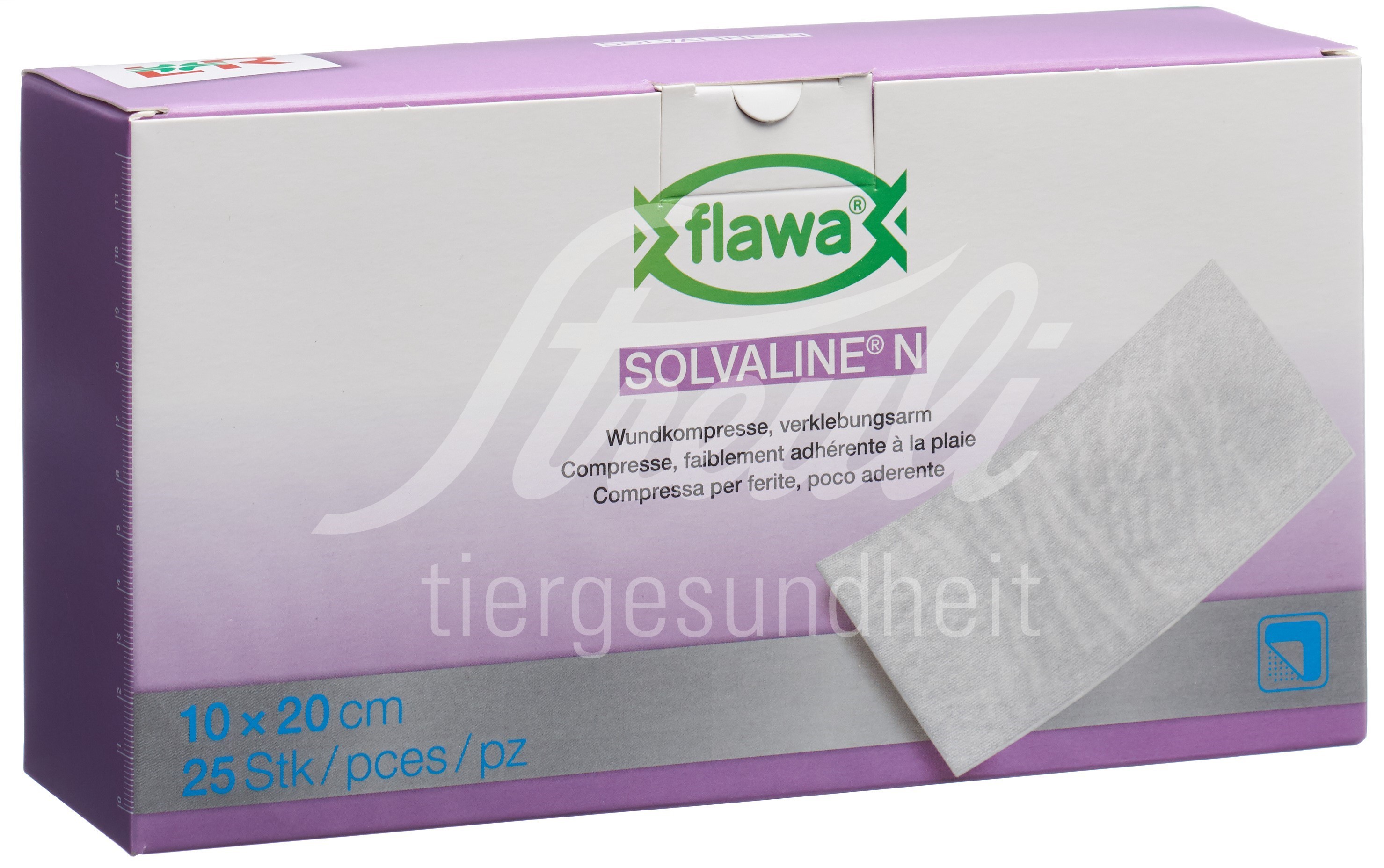 Flawa Solvaline N Kompressen 10x20cm steril 25 Stk