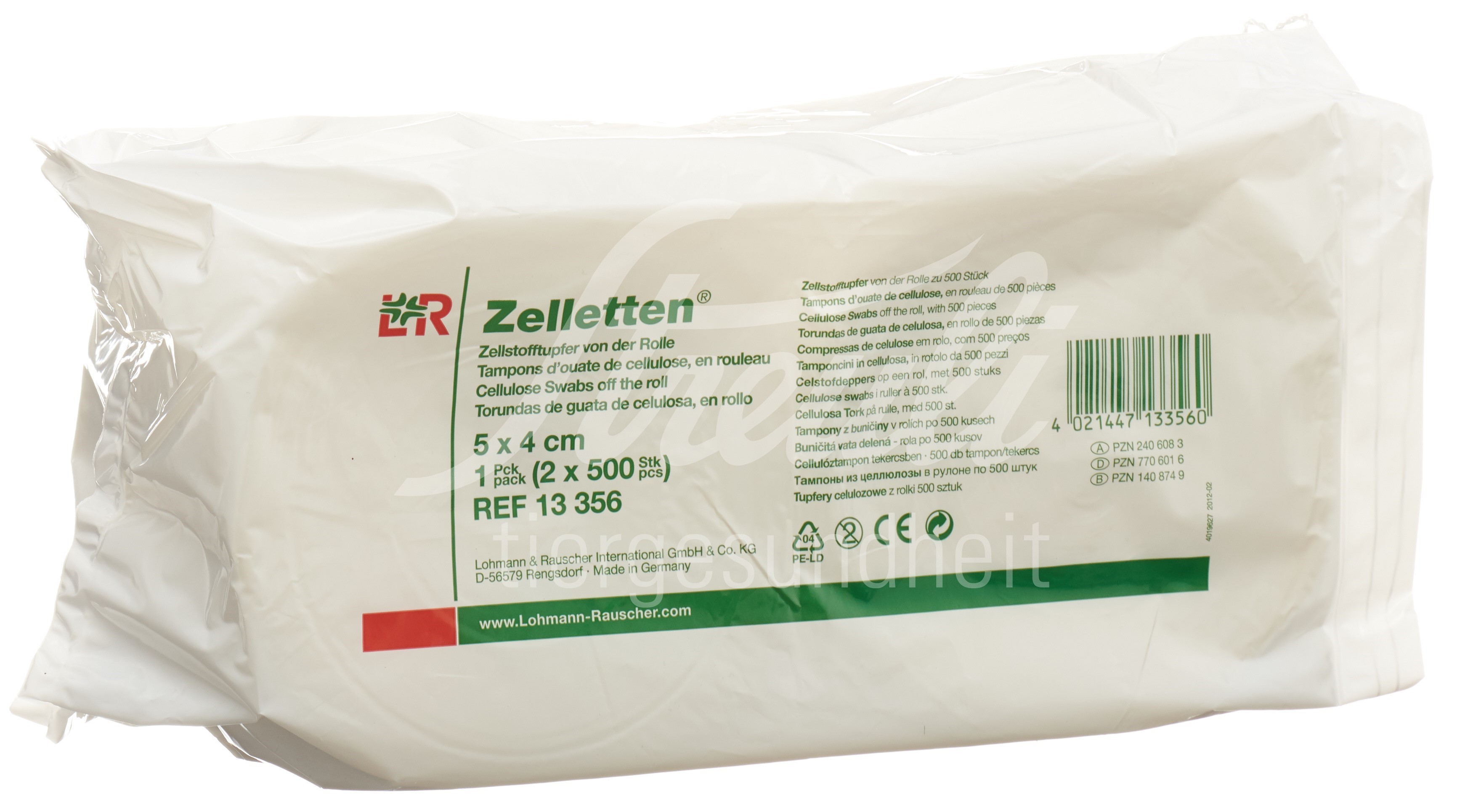 L+R Zelletten Zellstofftupfer Rollen 2 Stk L+R Zelletten Zellstofftupfer Rollen 2 Stk